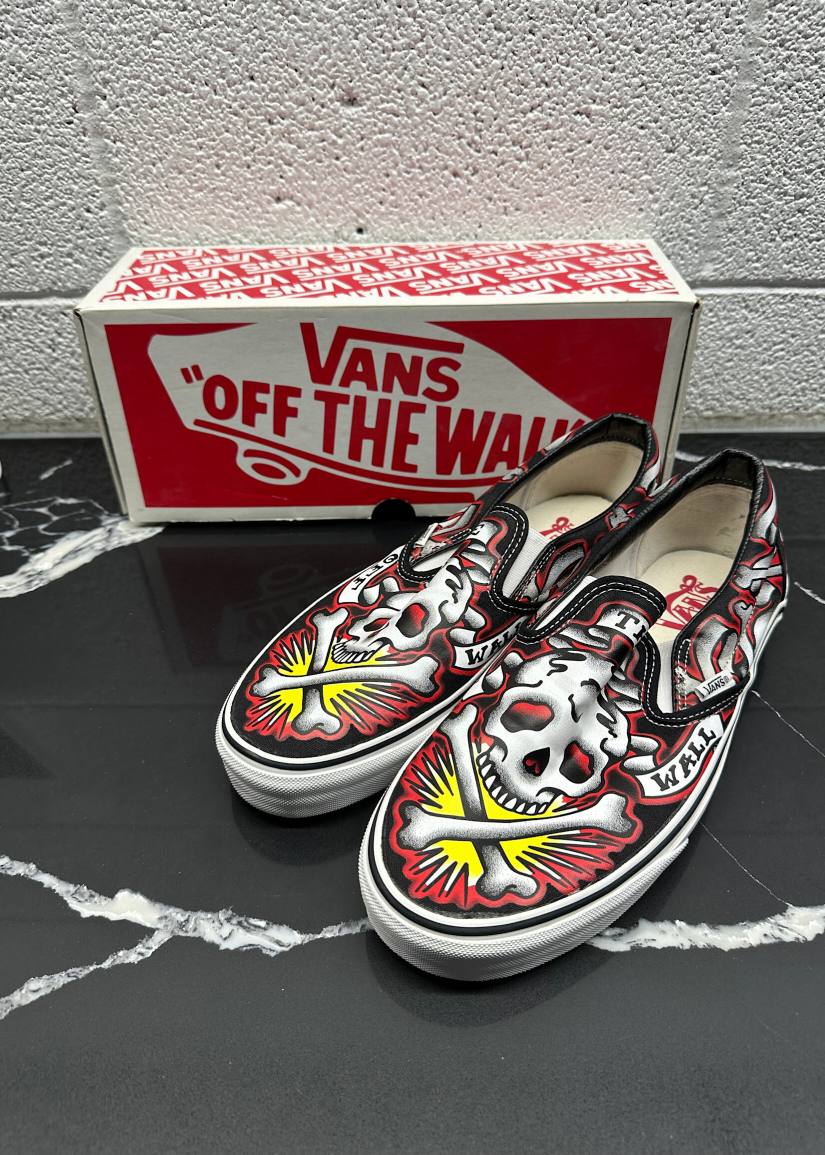 Vans by Oliver Peck Skull Slip On Masc 11.5