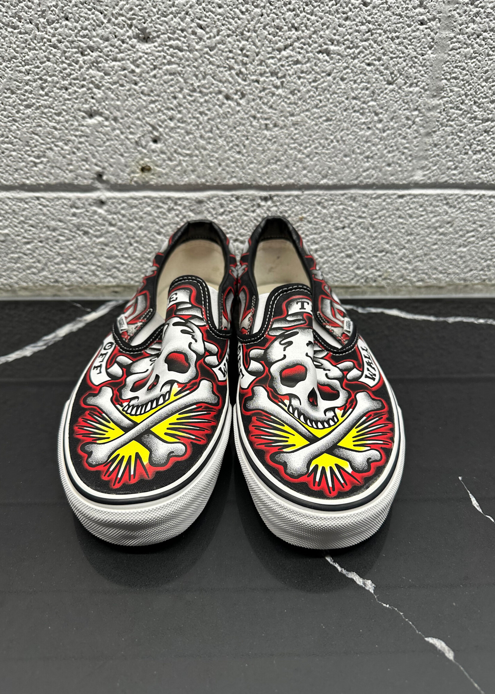 Vans by Oliver Peck Skull Slip On Masc 11.5