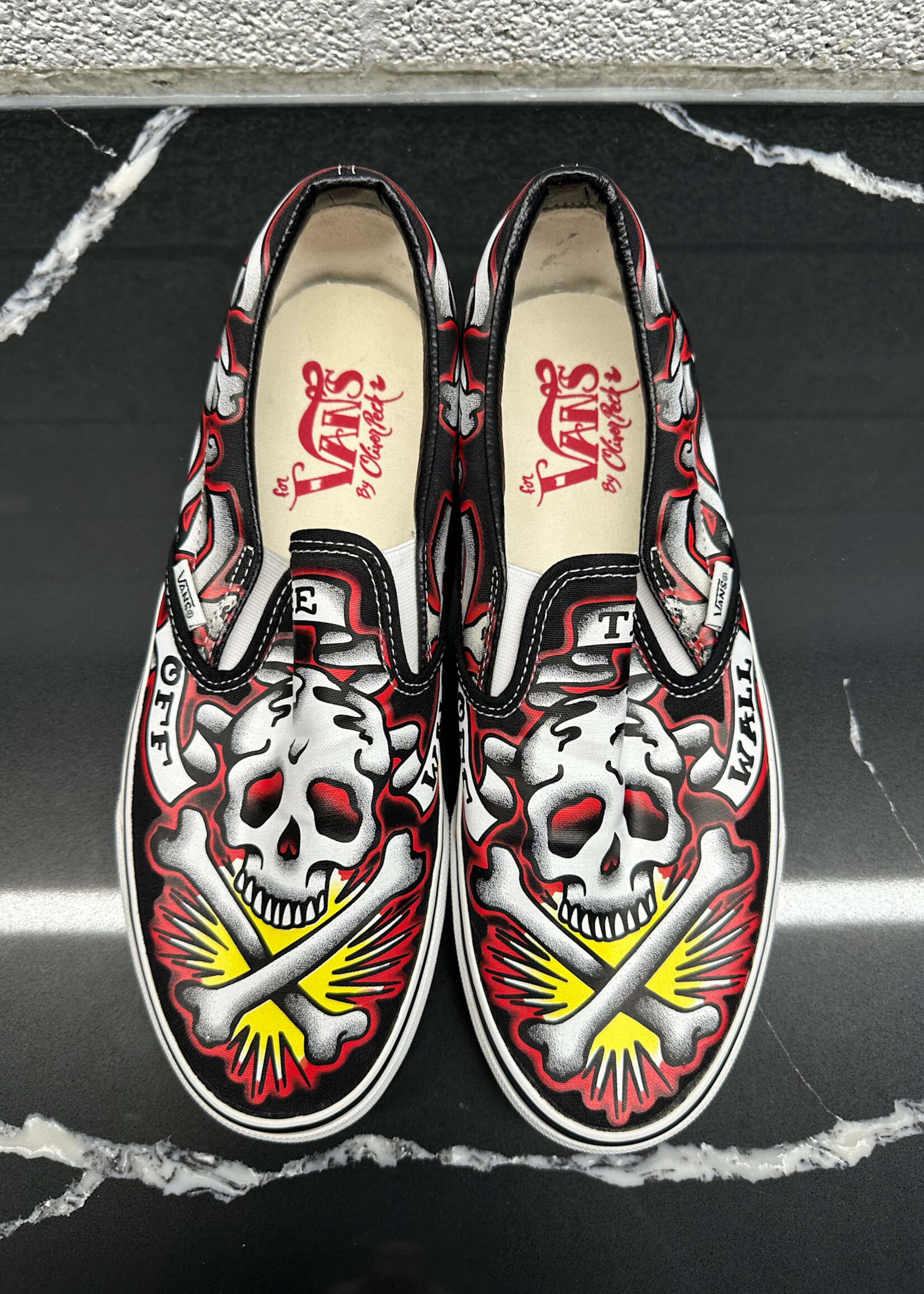 Vans by Oliver Peck Skull Slip On Masc 11.5