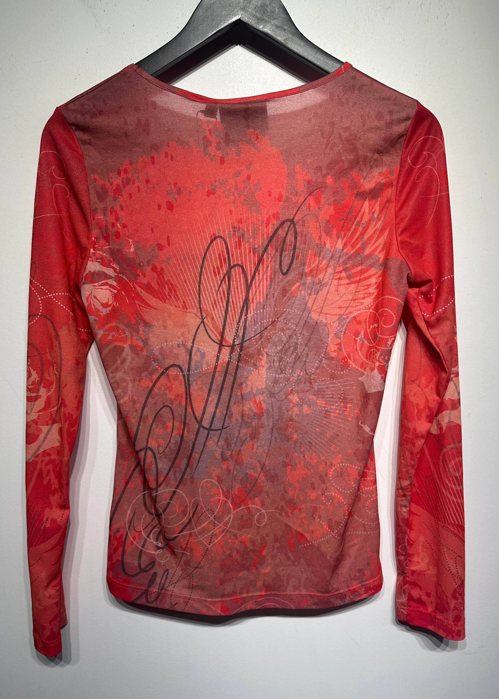 Harley Orange Mesh Bedazzled LS S