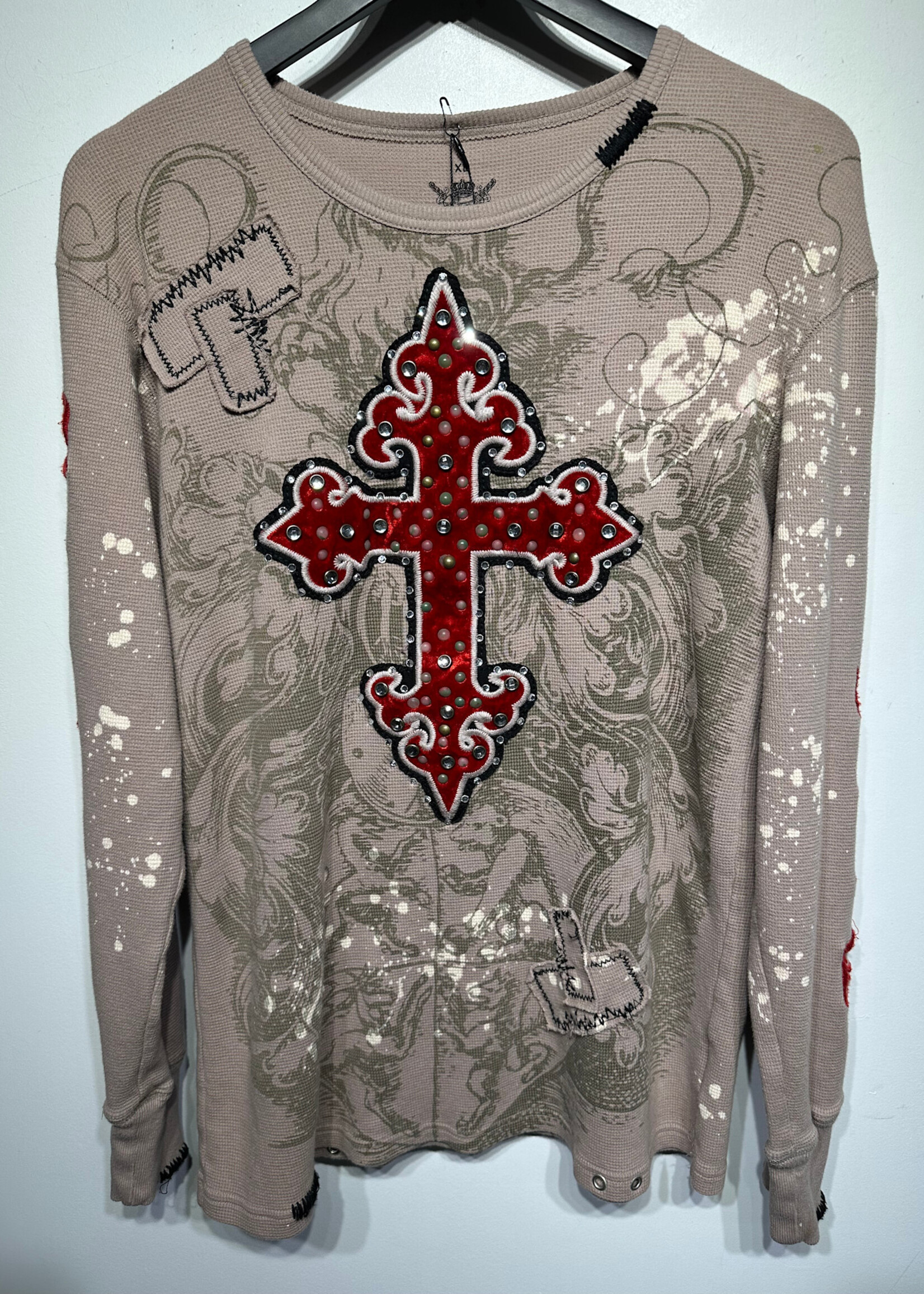 Rebel Sky Y2k Cross Embriodered L/S Masc Xl AS IS