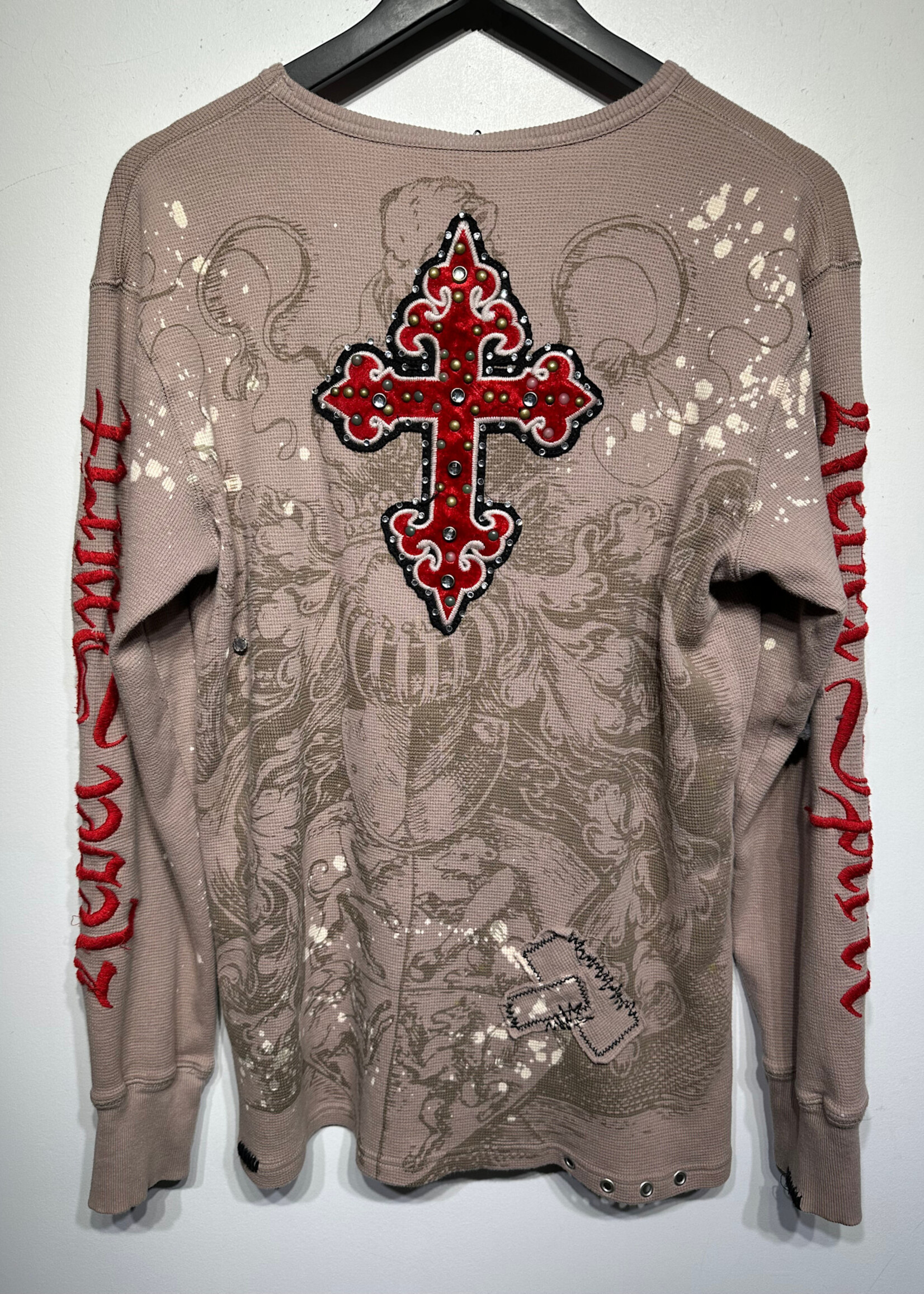Rebel Sky Y2k Cross Embriodered L/S Masc Xl AS IS