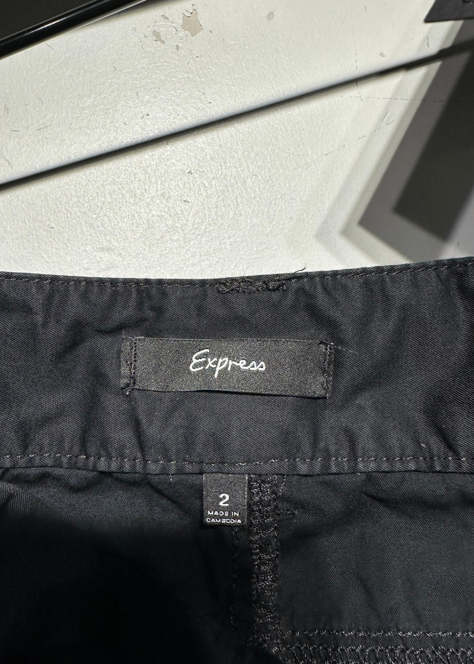 Express 2000s Black Cargo Mini Skirt 26