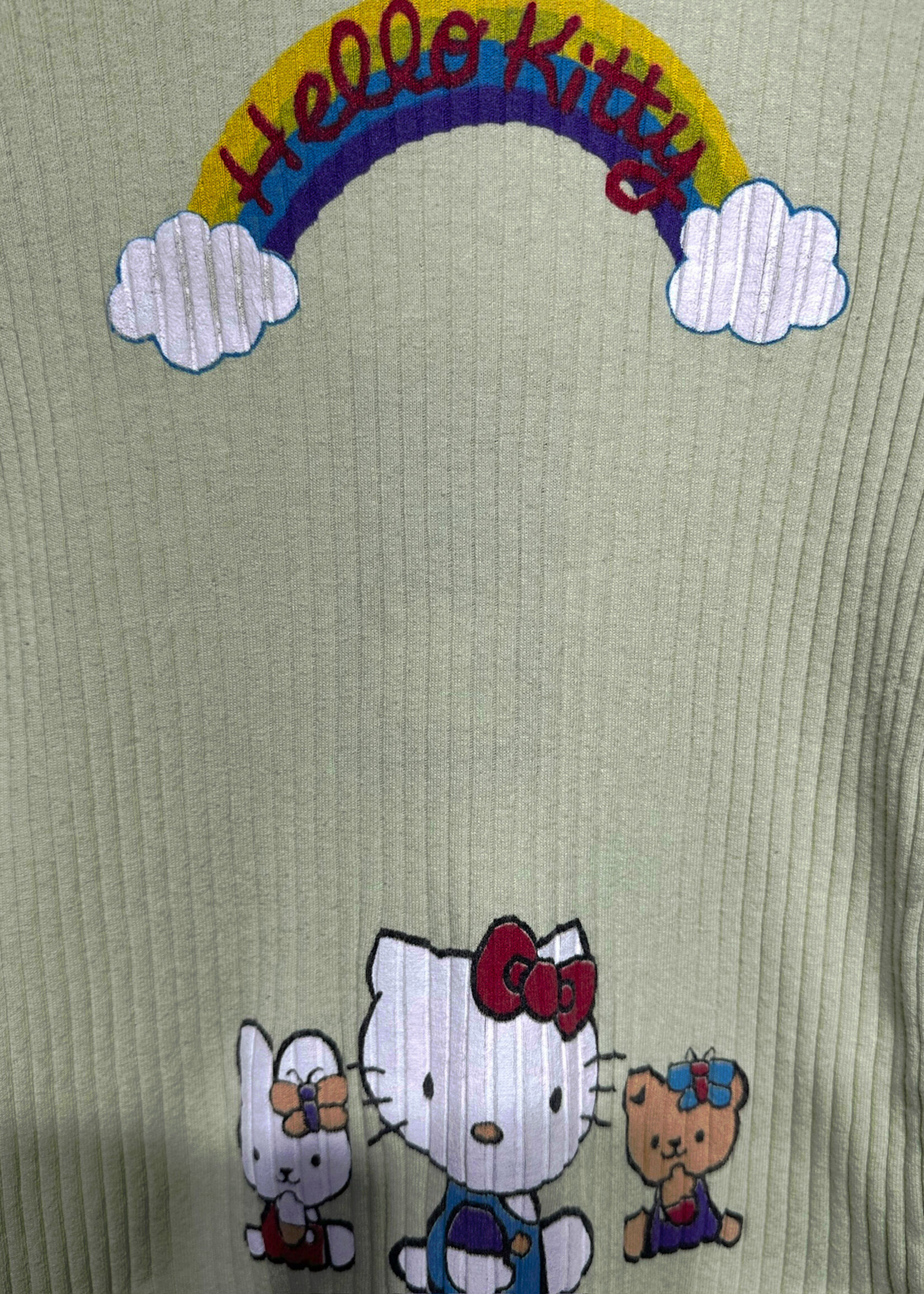 Vintage Hello Kitty Rainbow L/S Turtle Neck Fem XS