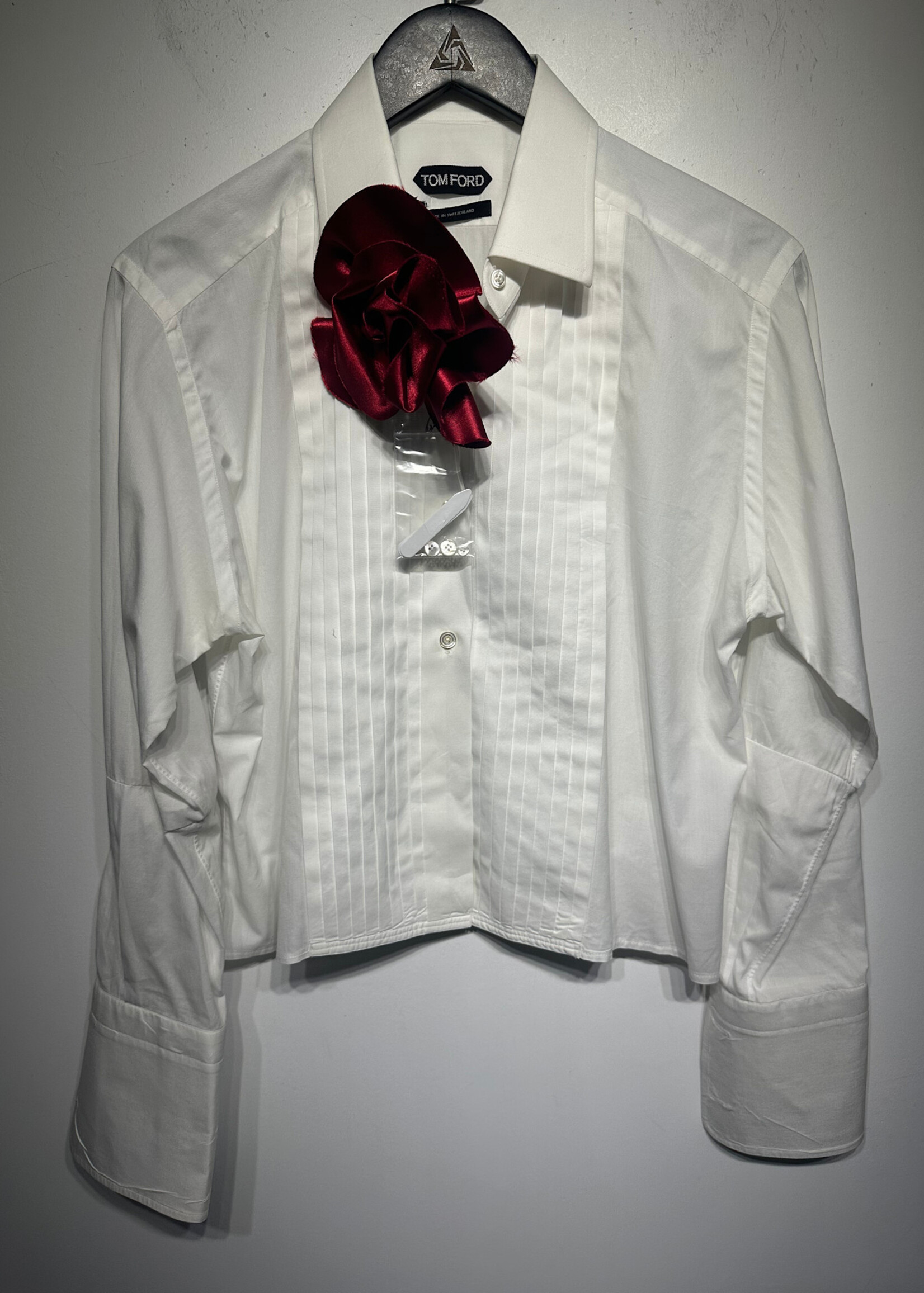 Tom Ford Floral Pin Button Up Fem M