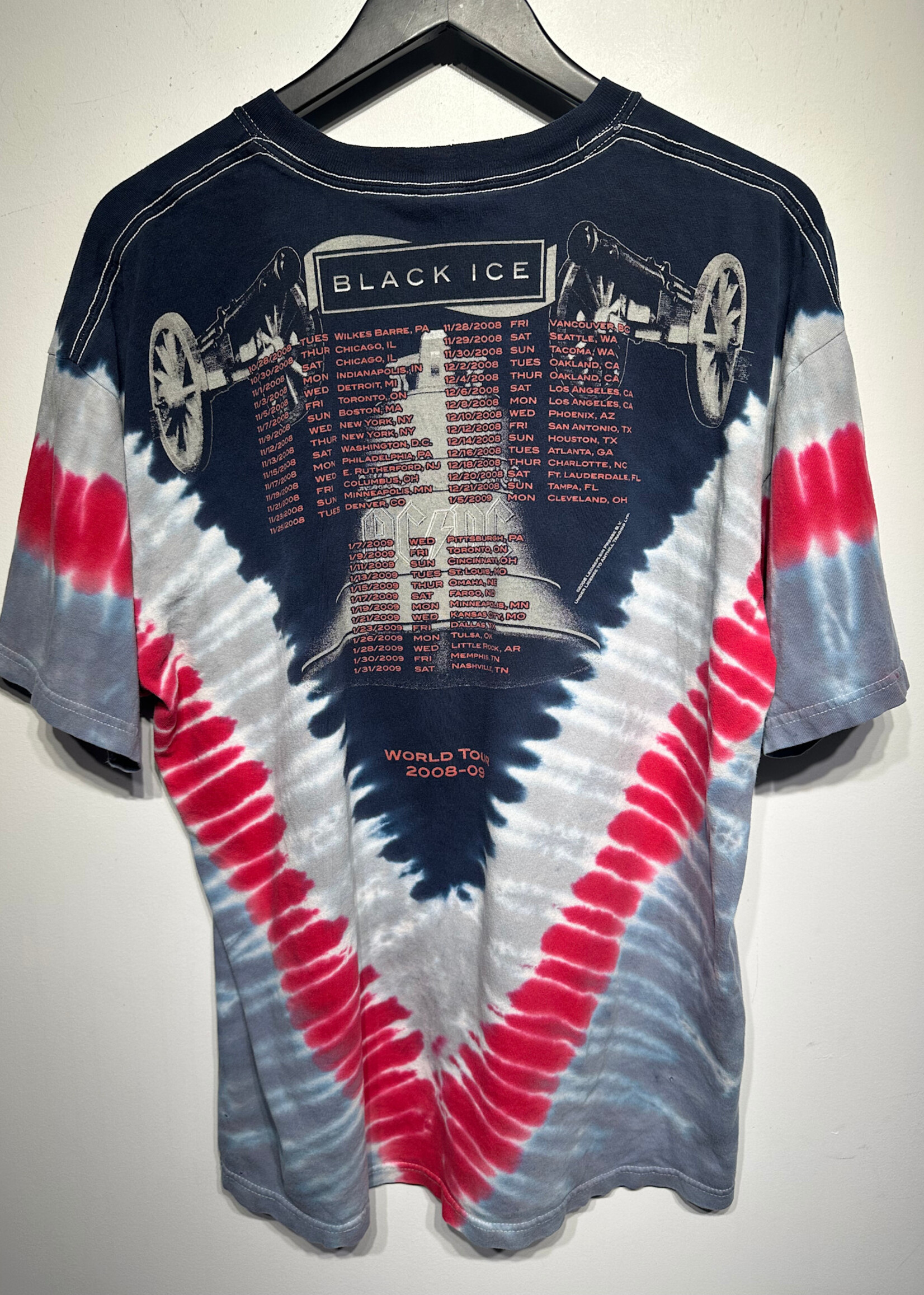 08/09 ACDC Black Ice Dyed Tee XL AS IS