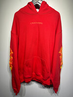 NWT UNKNWN Red Flame Hoodie XXL