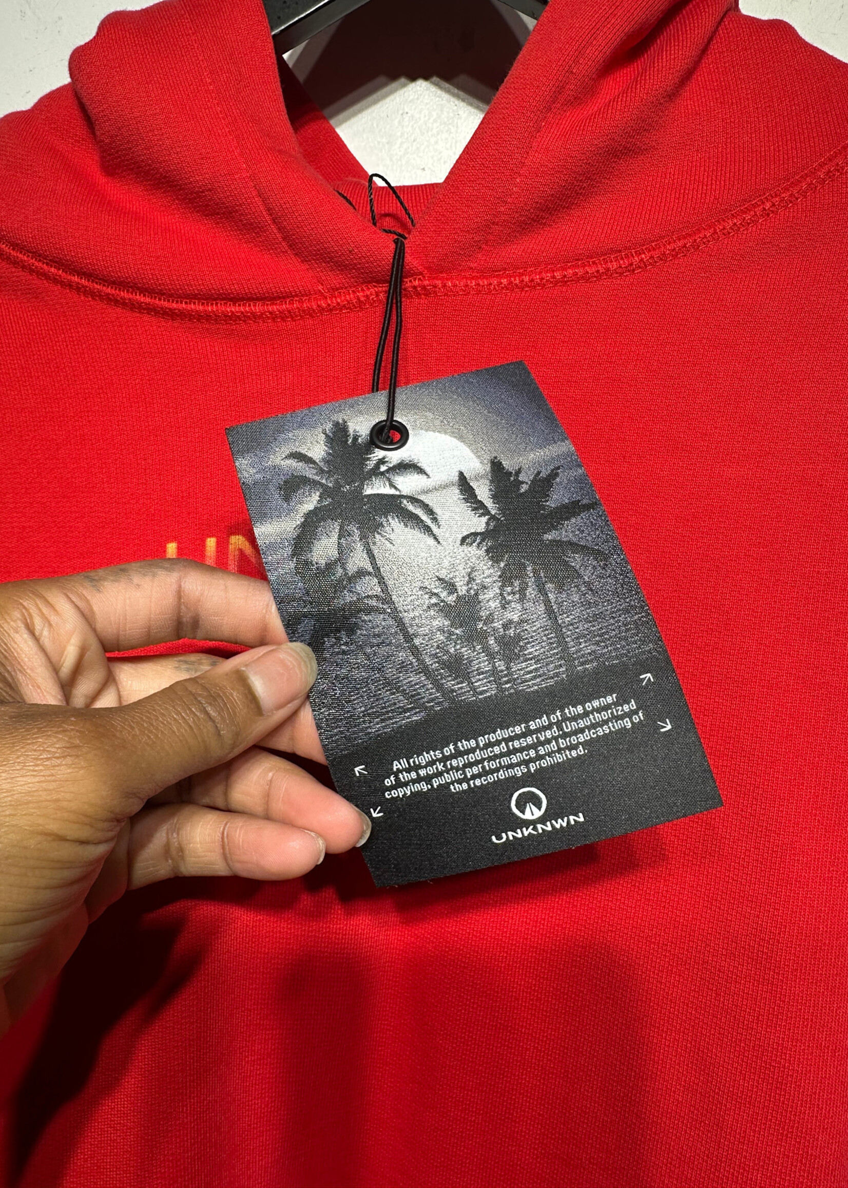 NWT UNKNWN Red Flame Hoodie XXL