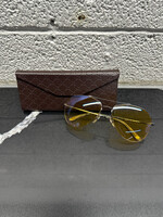 Gucci Yellow Lense Aviator Sunglasses OS W/ CASE