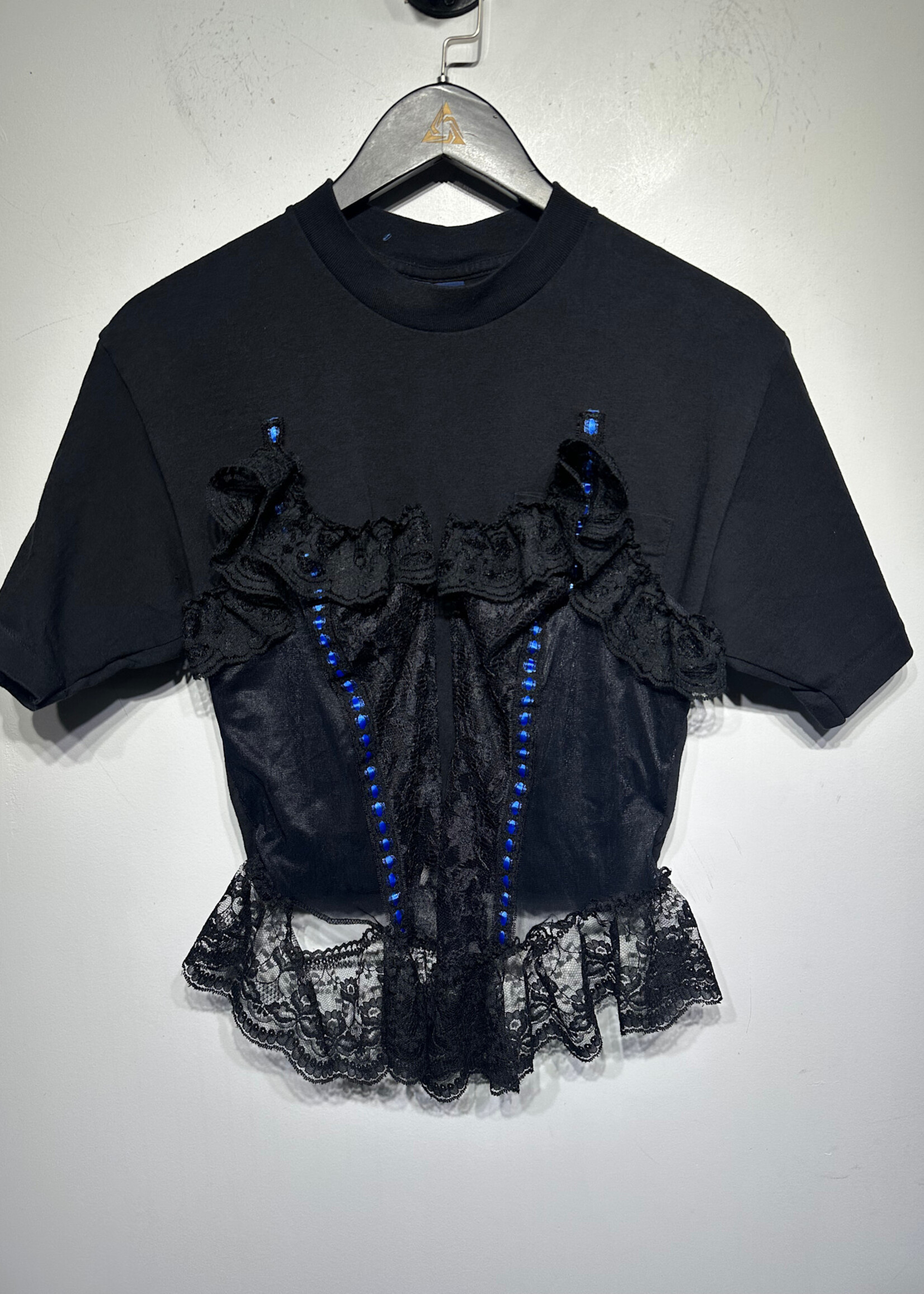 Feeling Blue Rework Corset Tee Fem M