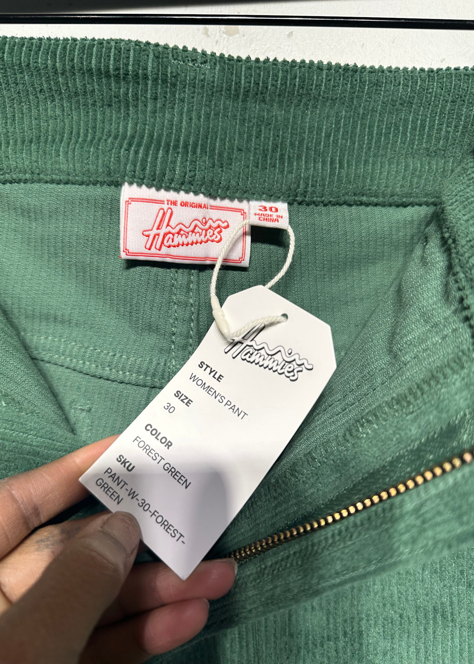 NWT Hammies Green Cord Flares Unisex 30