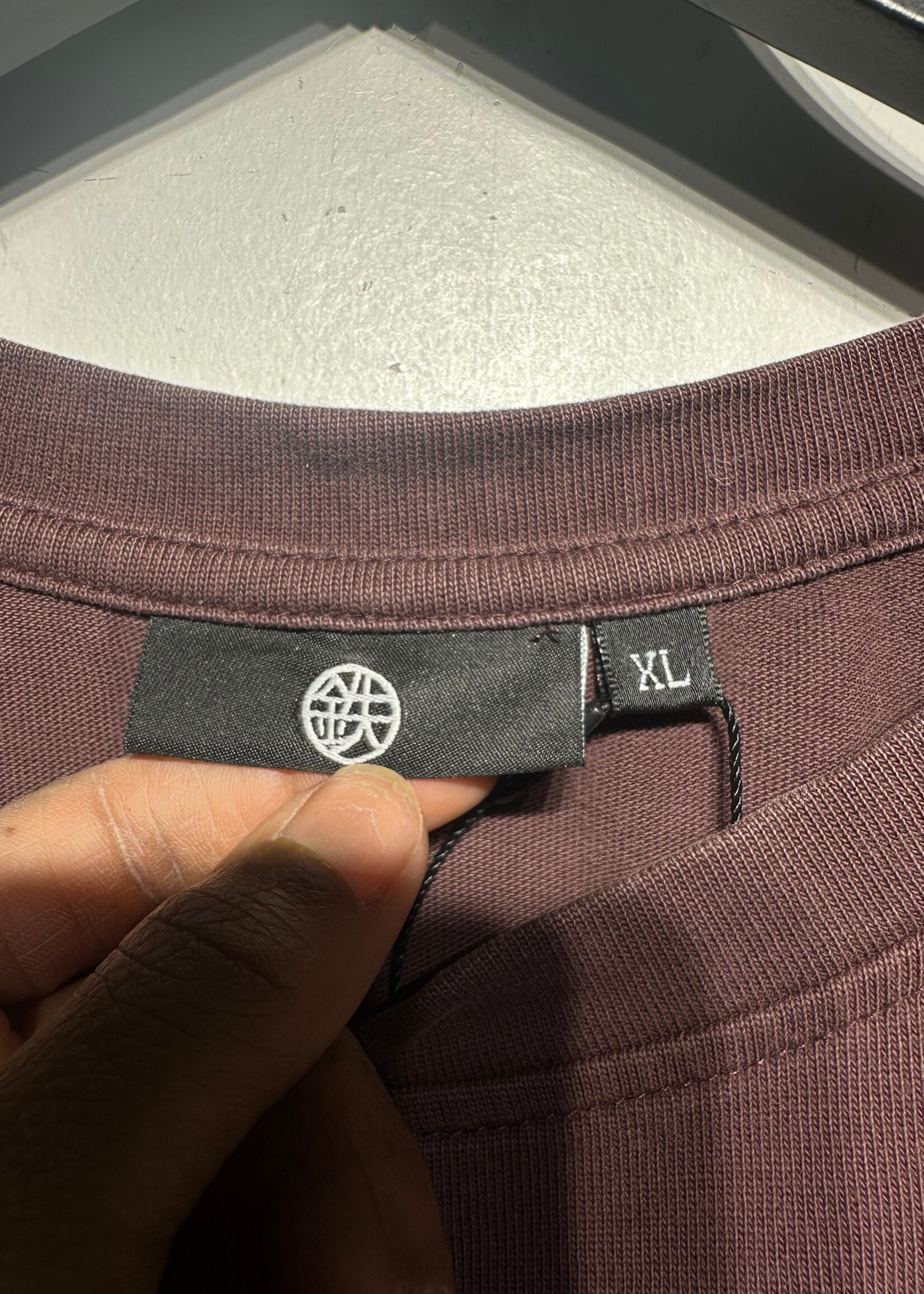 VILLAGE HIDDEN IN IRON MAROON KANJI TEE XL