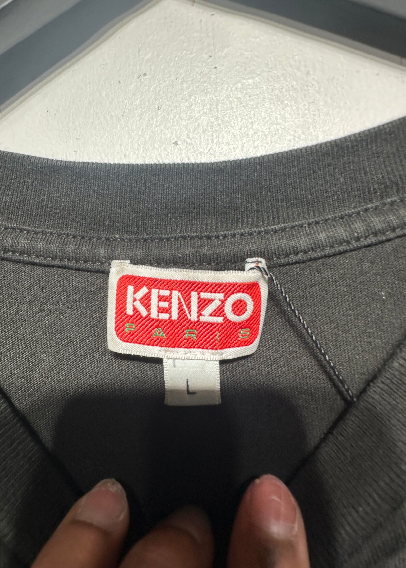 KENZO BLACK FLOWER TEE XL