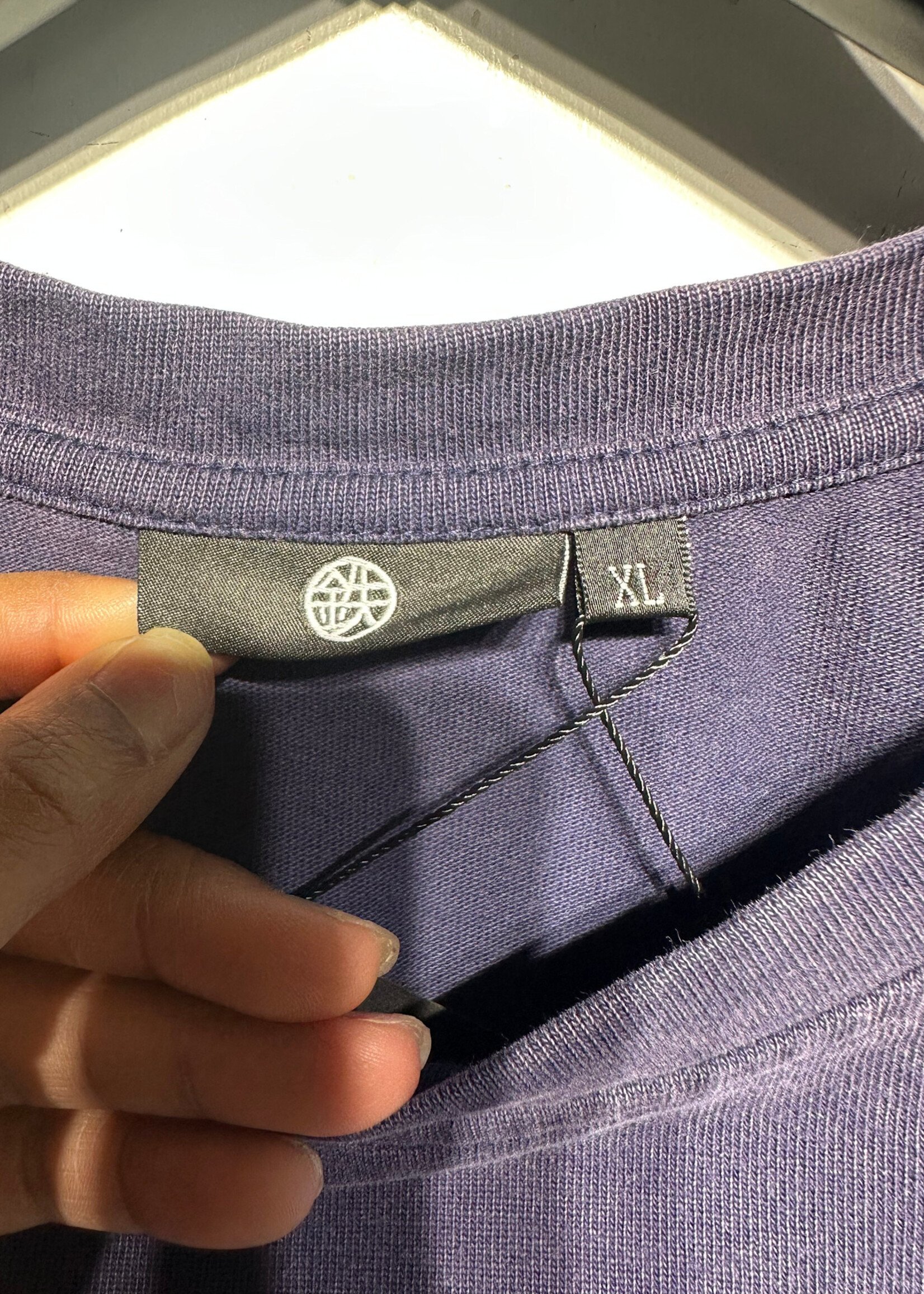 VILLAGE HIDDEN IN IRON BLUE ORCHID TEE XL