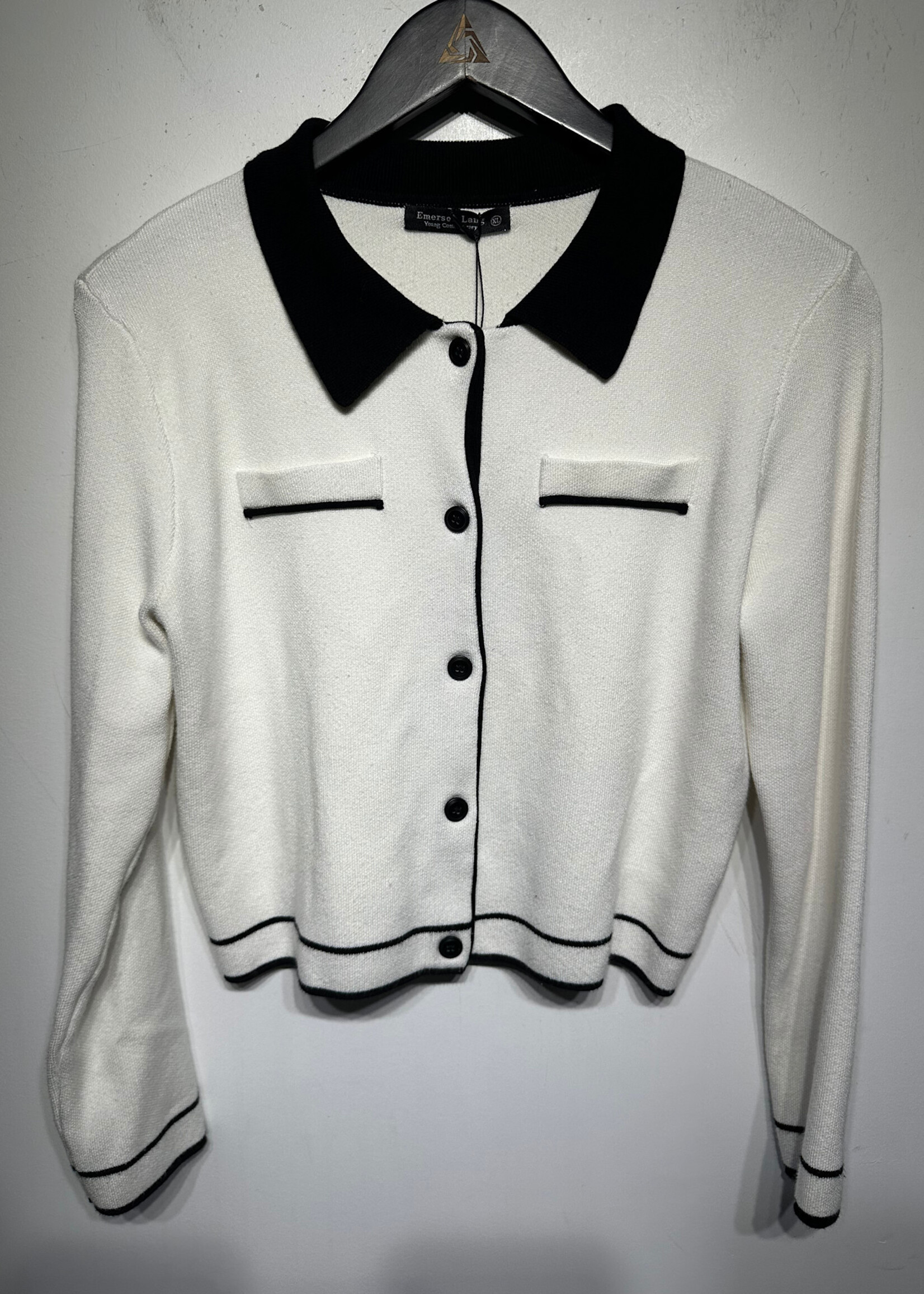 Emerson Lang White Cardigan XL