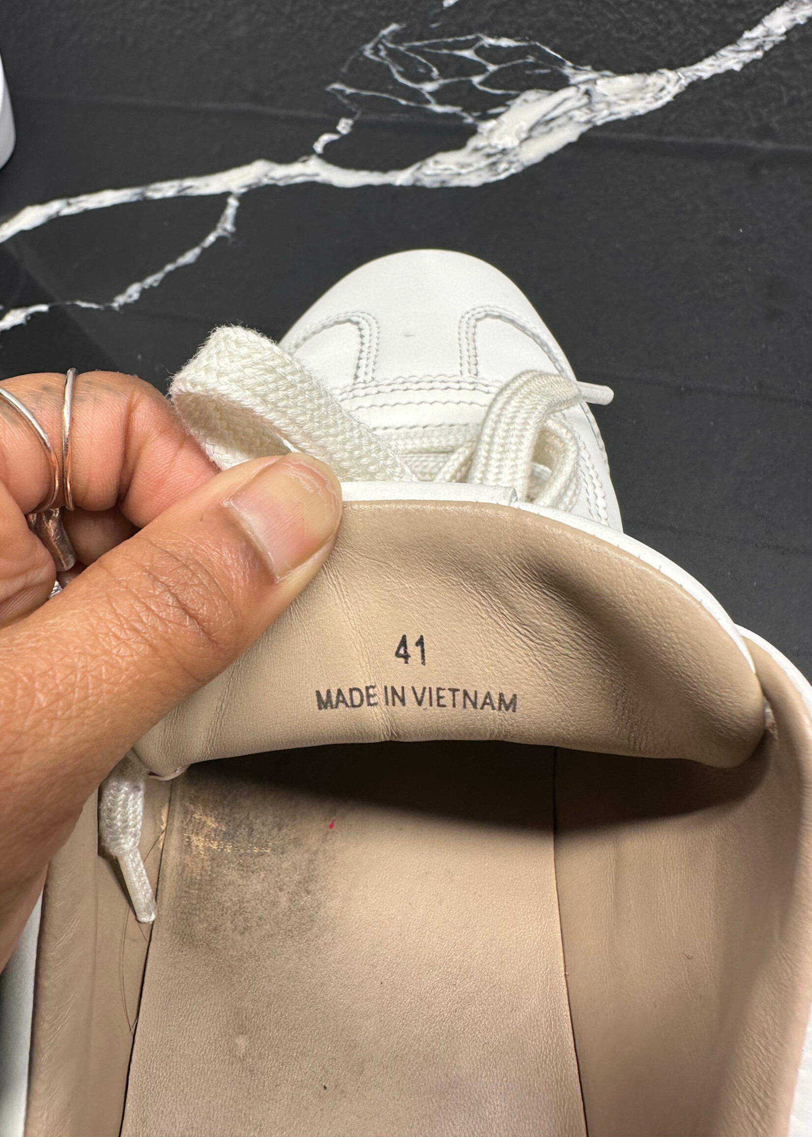 Chloe Lauren White Leather Shoes Masc 8 Fem 9.5