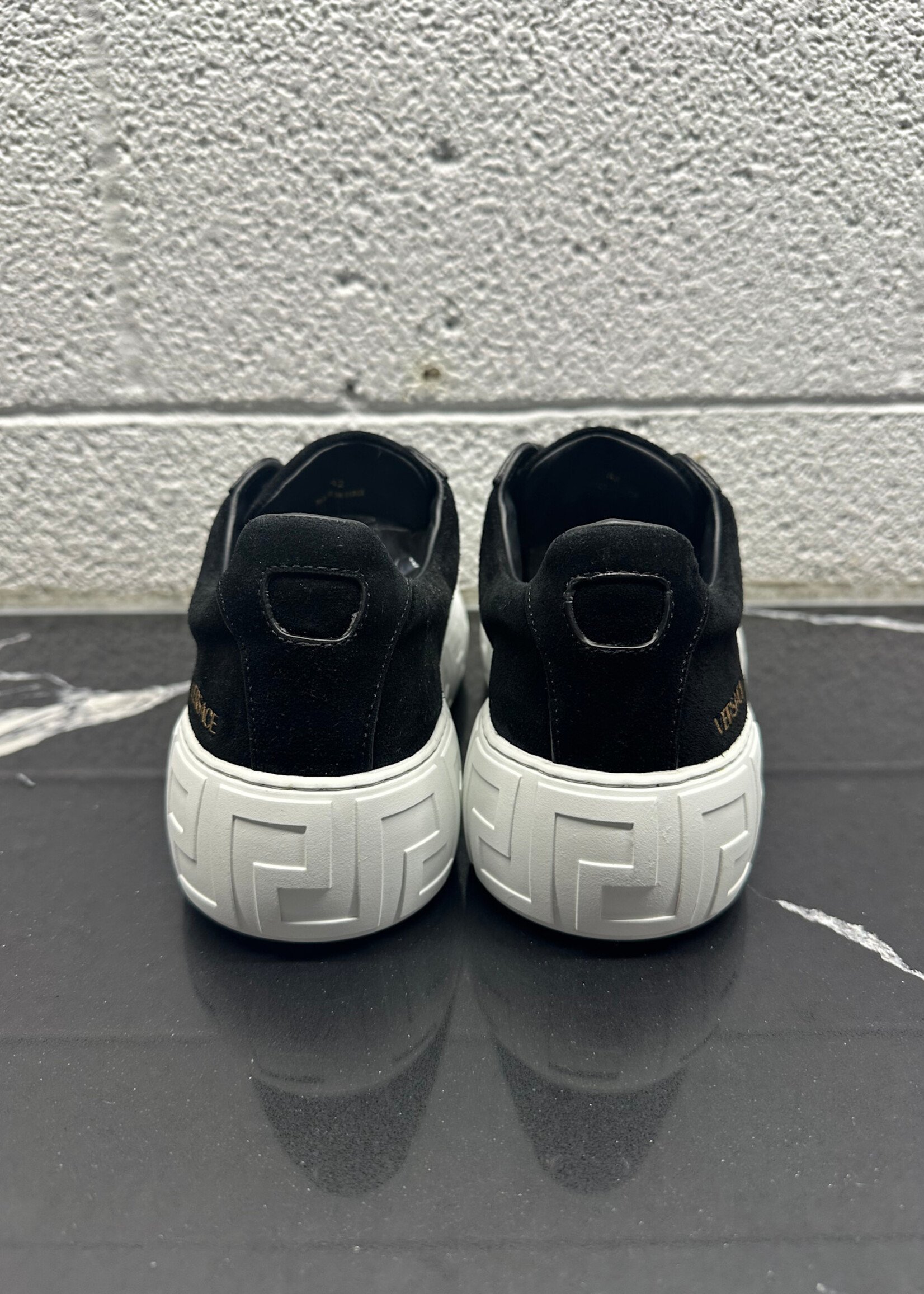Versace Greca Black Suede Sneakers 9