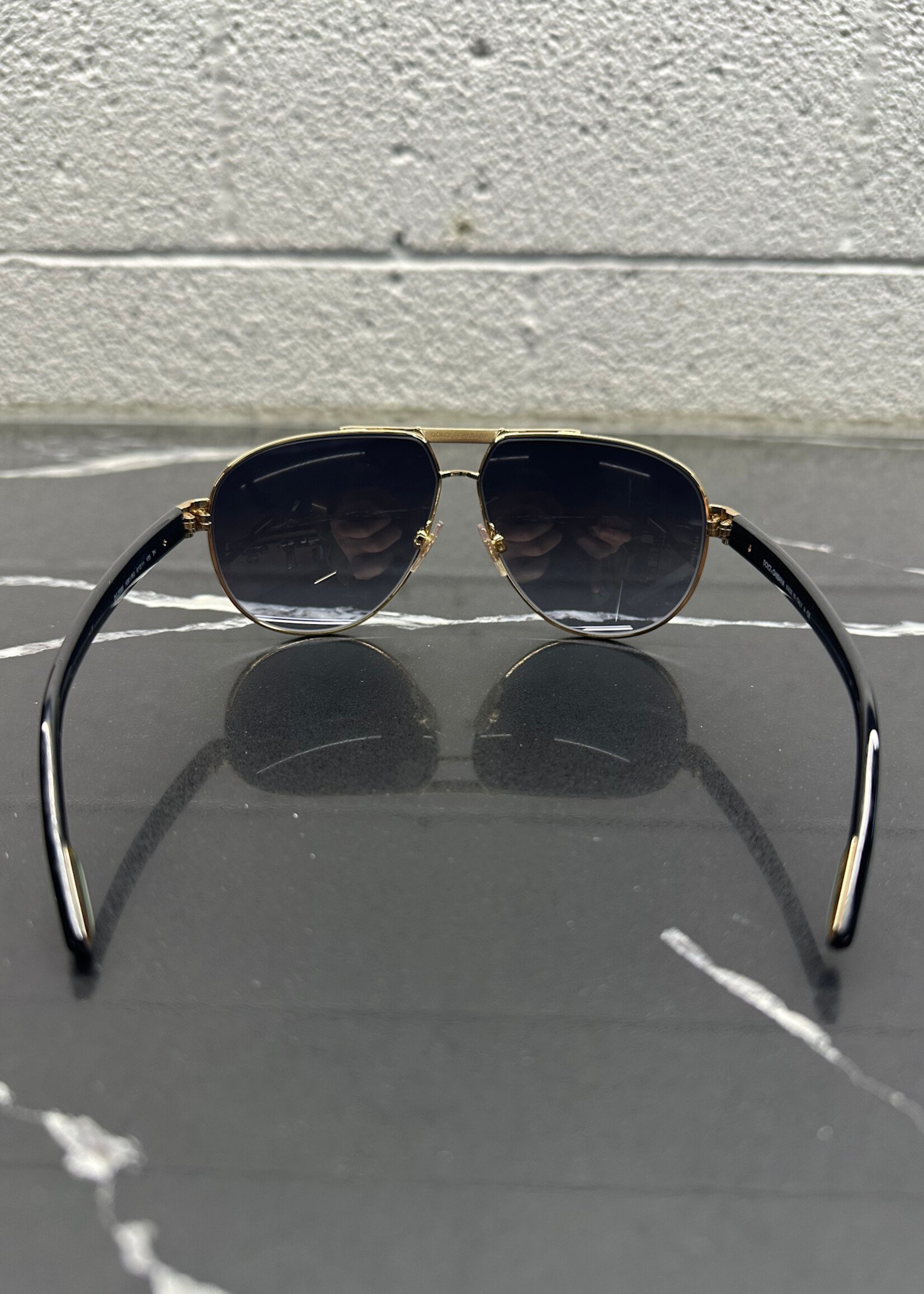 D&G Black/Gold Aviators W Box