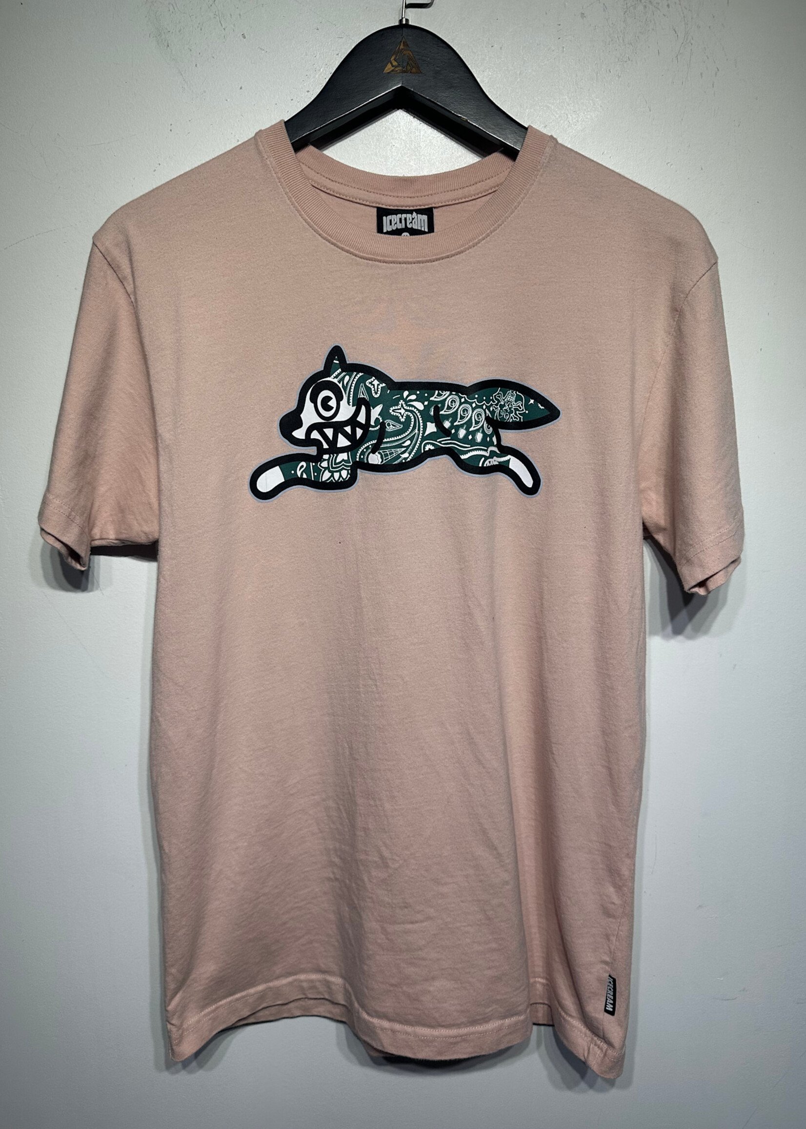 Ice Cream Running Dog Pink Tee M