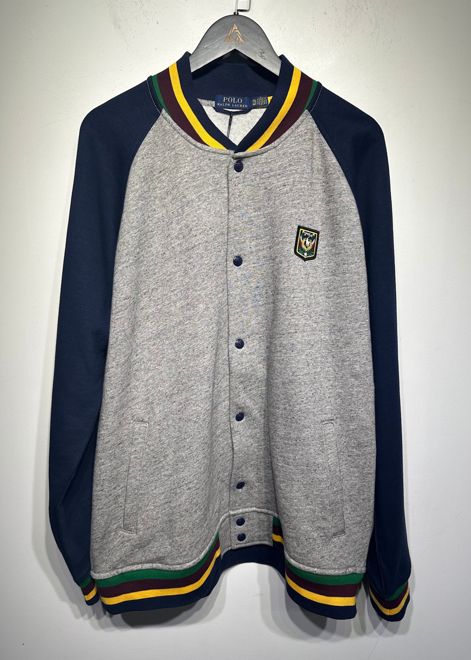 Polo Blue/Grey Baseball Jacket 2XL