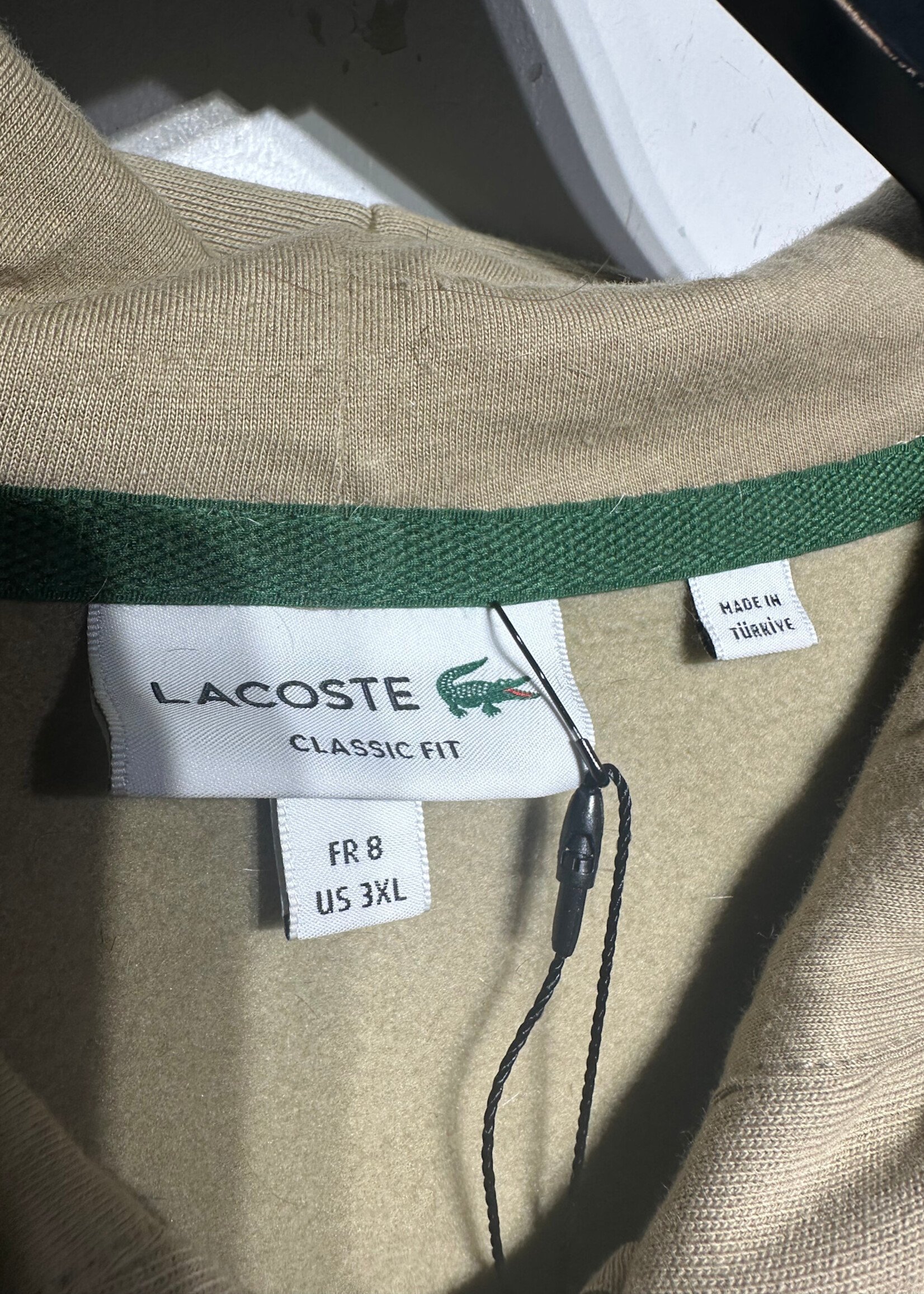 Lacoste Khaki Zip Up 3XL