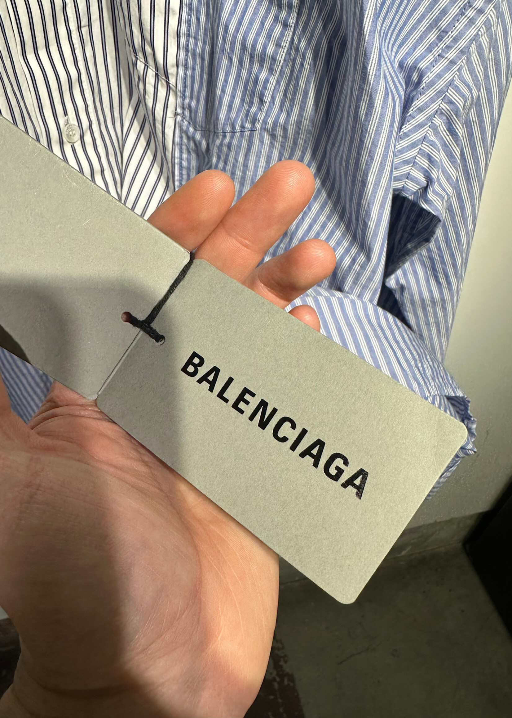 NWT Balenciaga Spliced Stripe B/U S (Fits XL)