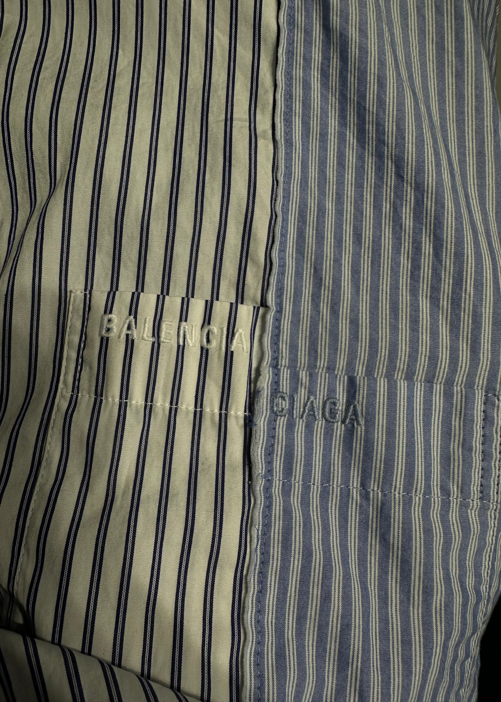 NWT Balenciaga Spliced Stripe B/U S (Fits XL)