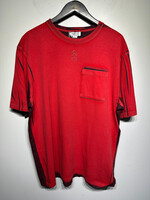 Mcqueen Red/Burgendy Center Skull Tee Masc M Fits L