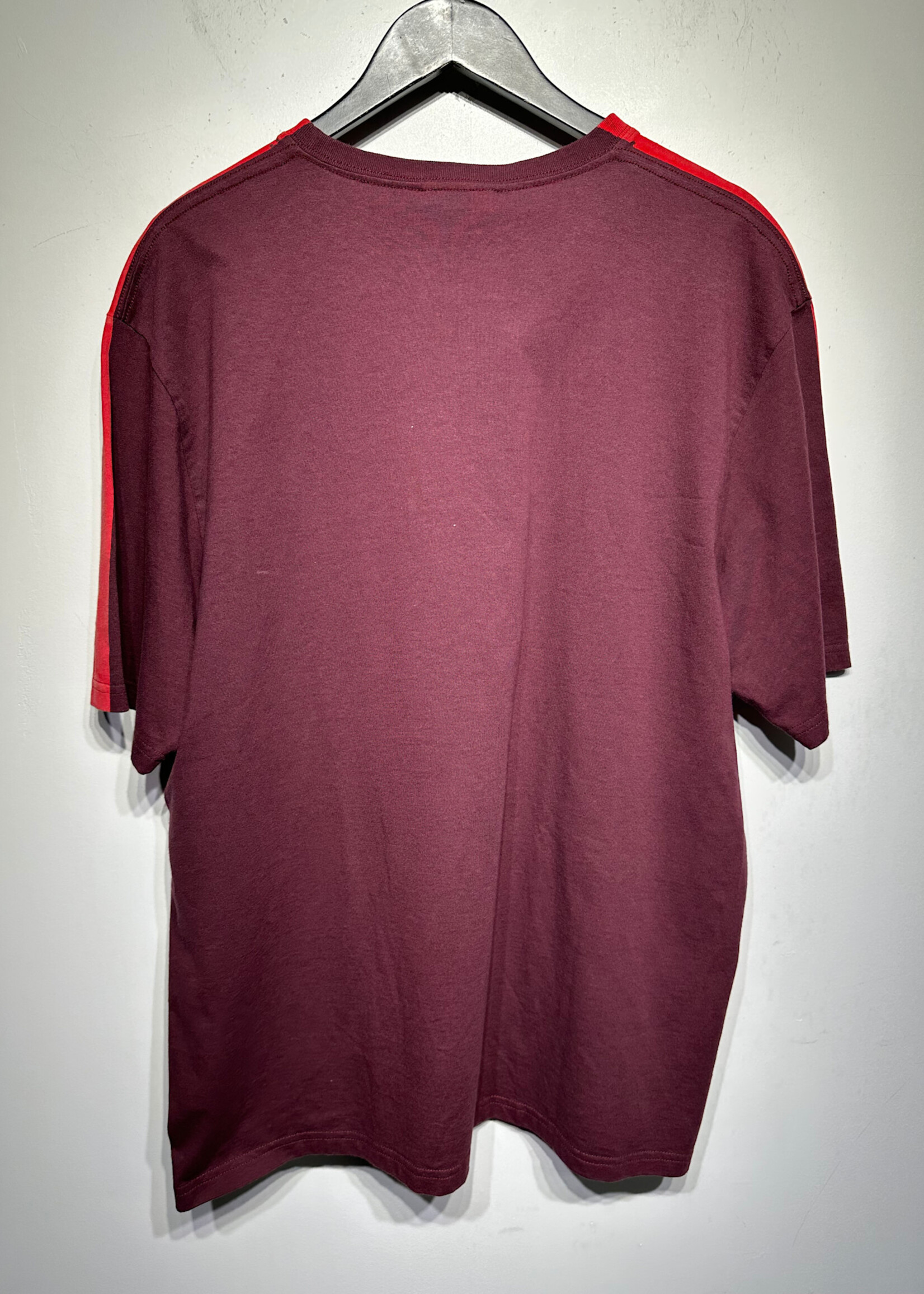 Mcqueen Red/Burgendy Center Skull Tee Masc M Fits L