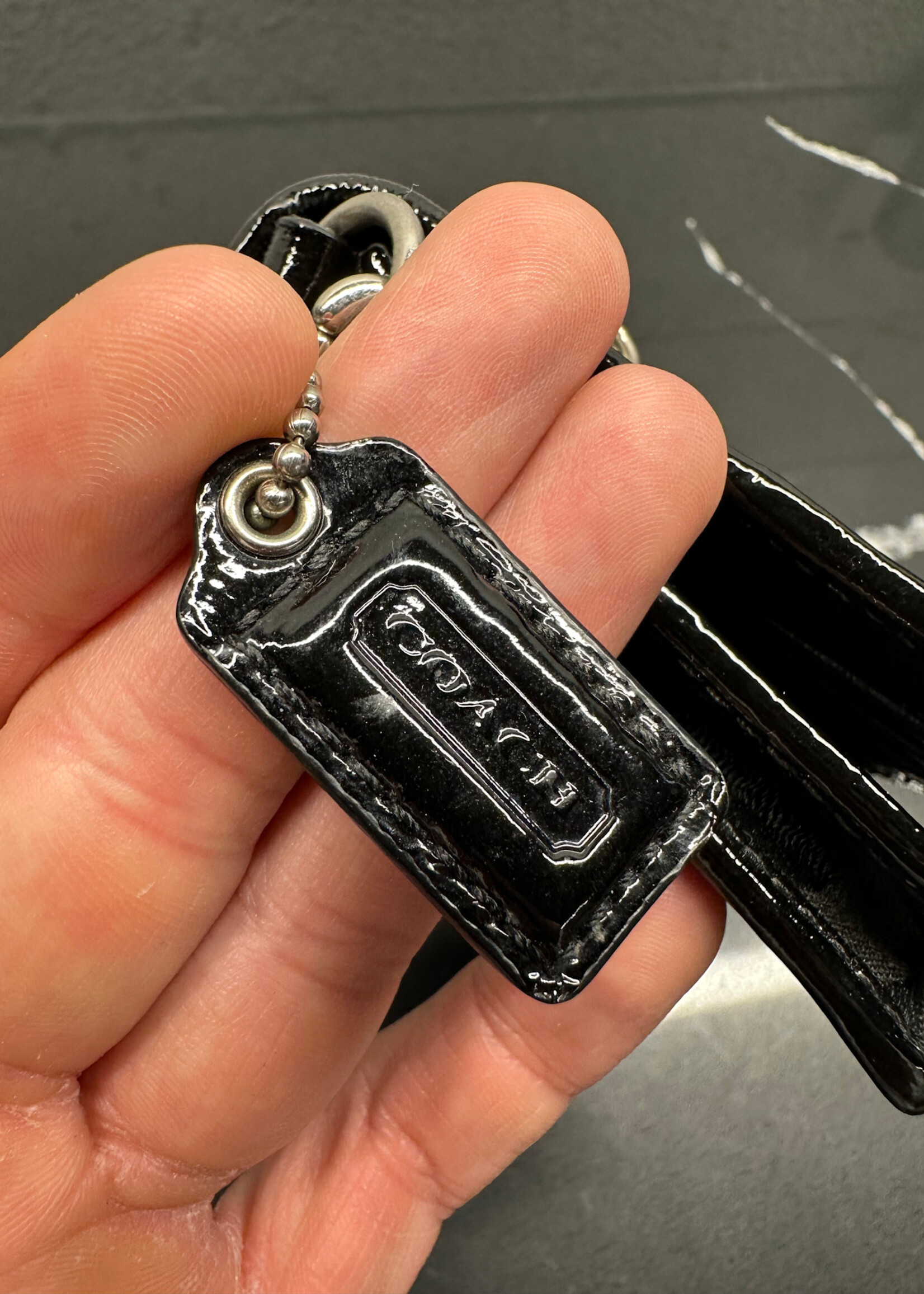 Coach Black Tonal Monogram Wallet Os