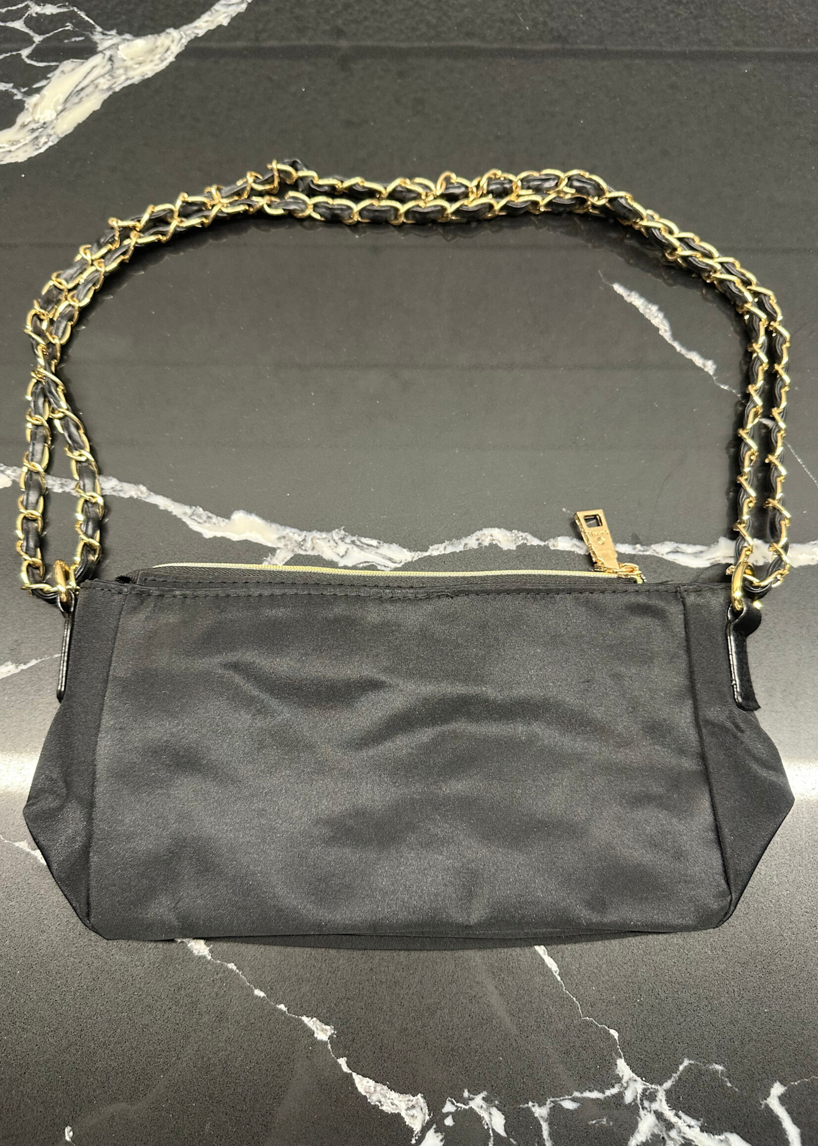 CHANEL BLACK NYLON PARFUM BAG OS