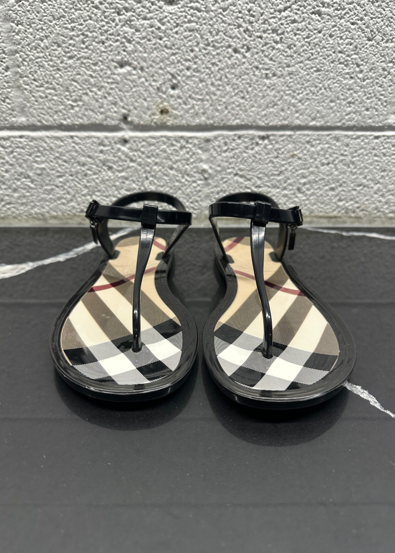 Burberry Nova Check Jelly Thong Sandals Fem 38