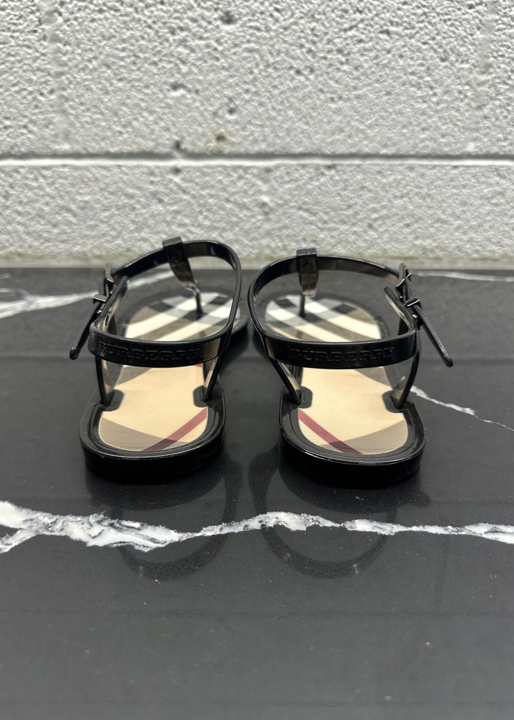Burberry Nova Check Jelly Thong Sandals Fem 38