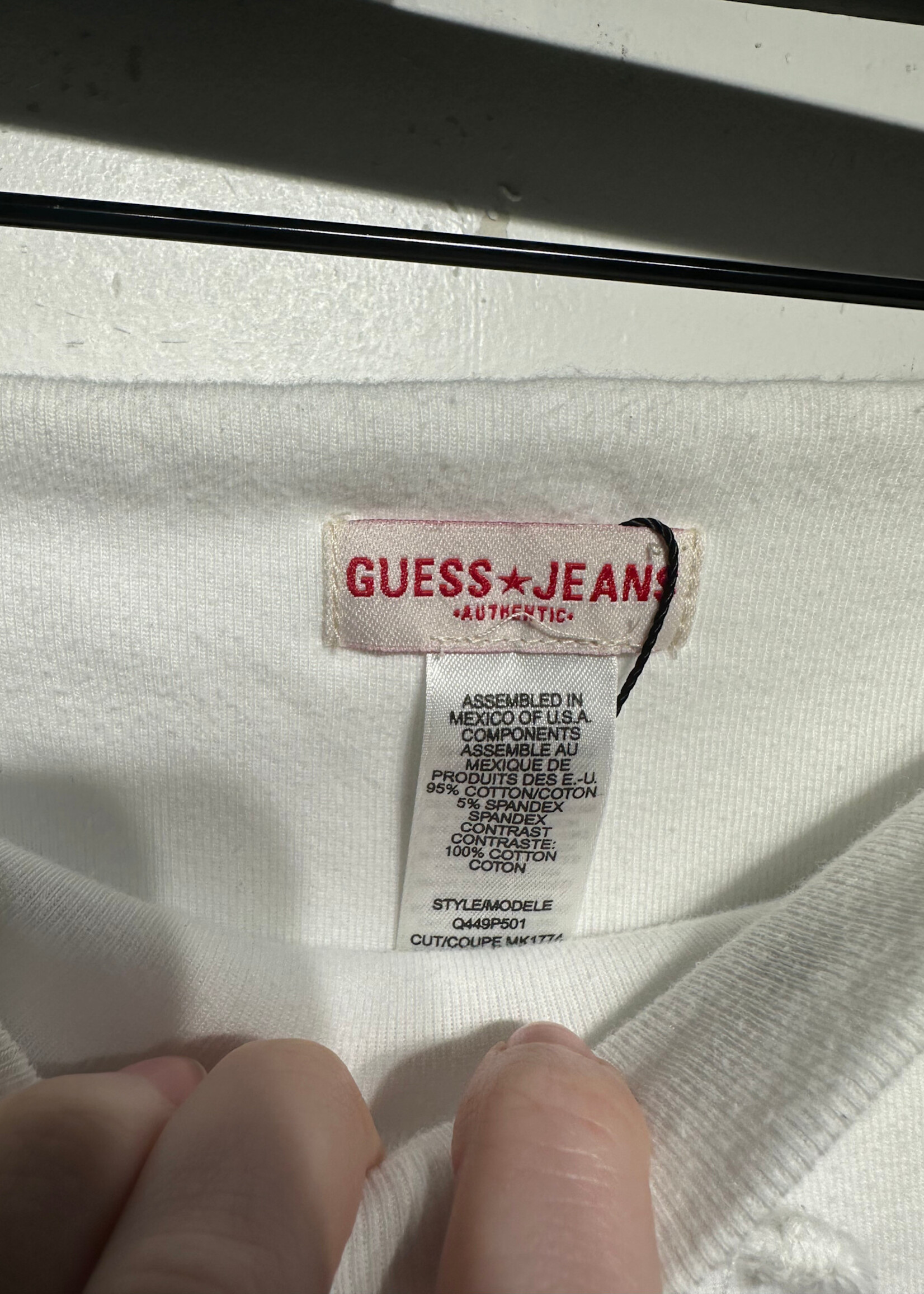 GUESS JEANS WHITE PLEATED SKIRT 27 AS IS