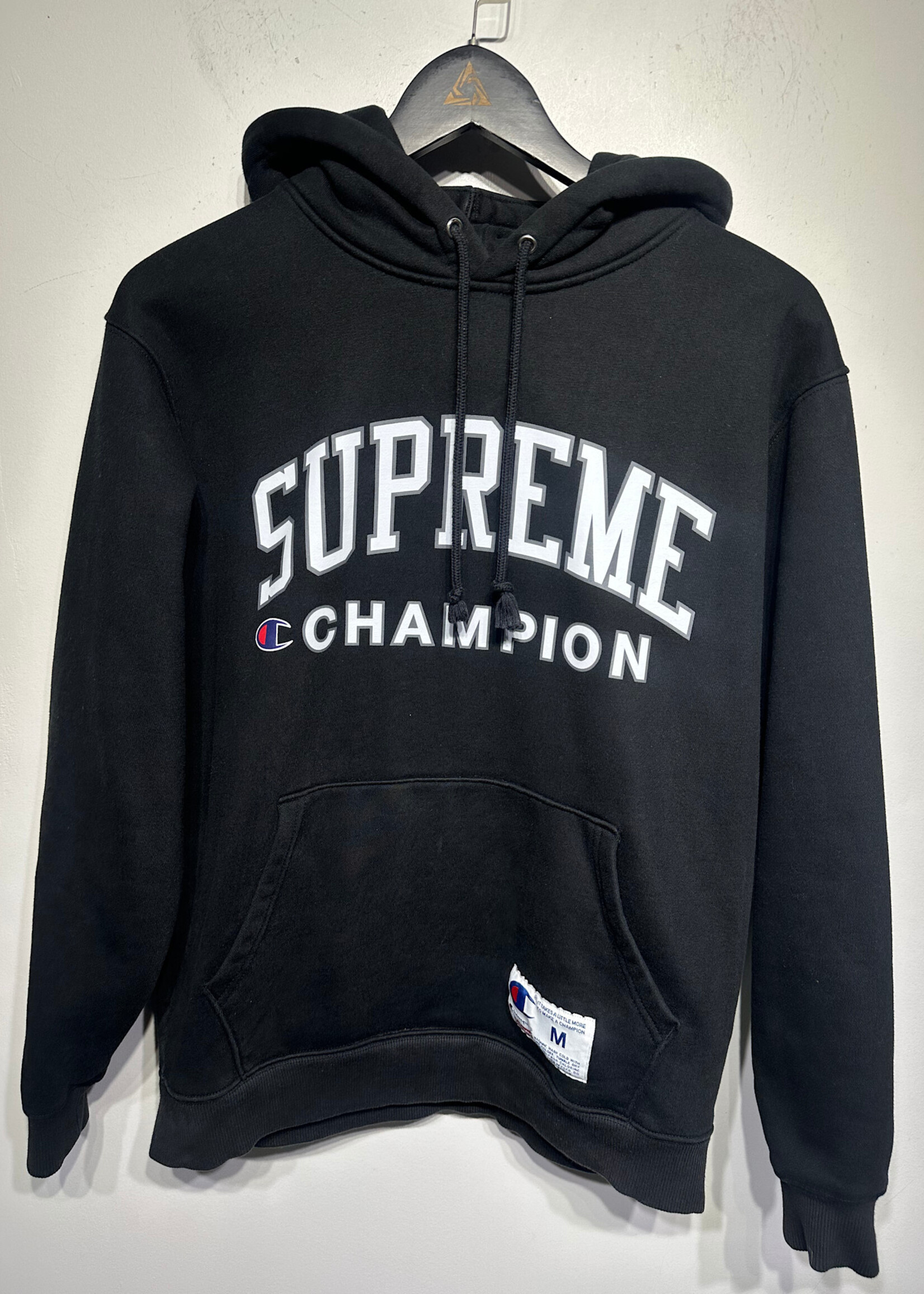 Supreme x Champion Black Hoodie As Is M