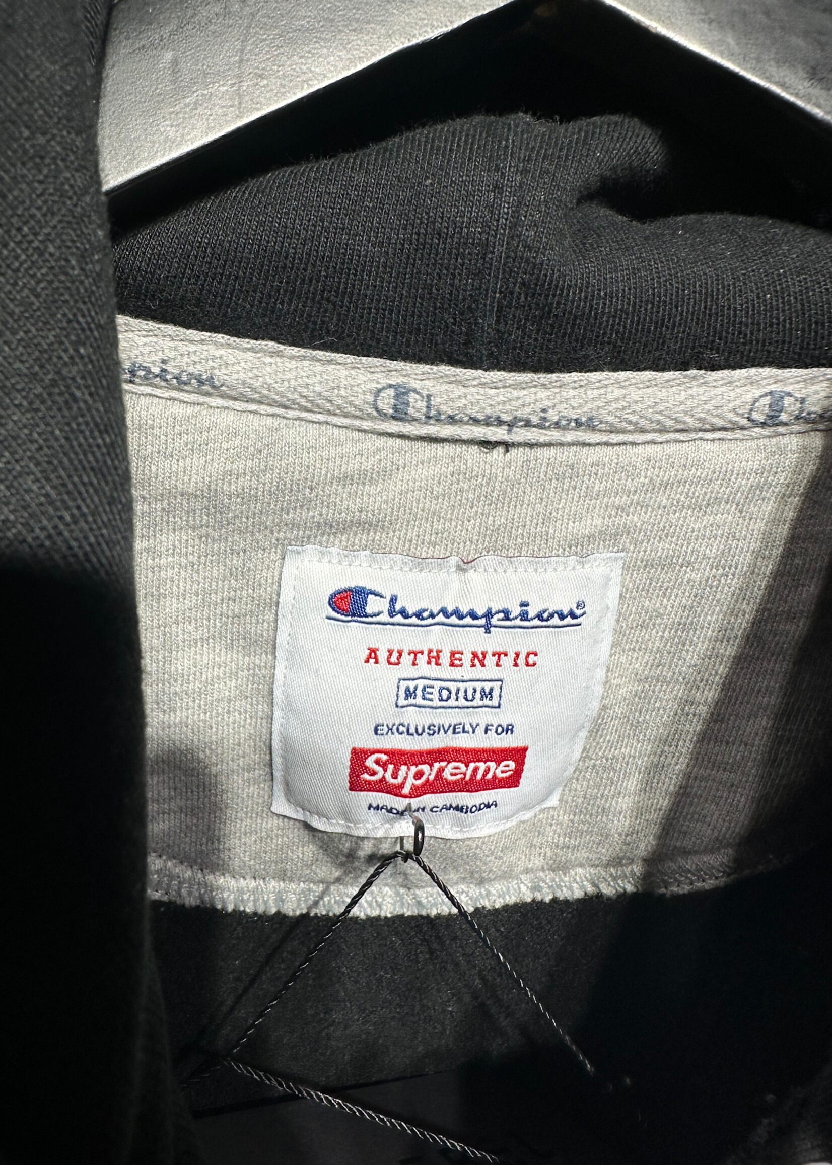 Supreme x Champion Black Hoodie As Is M