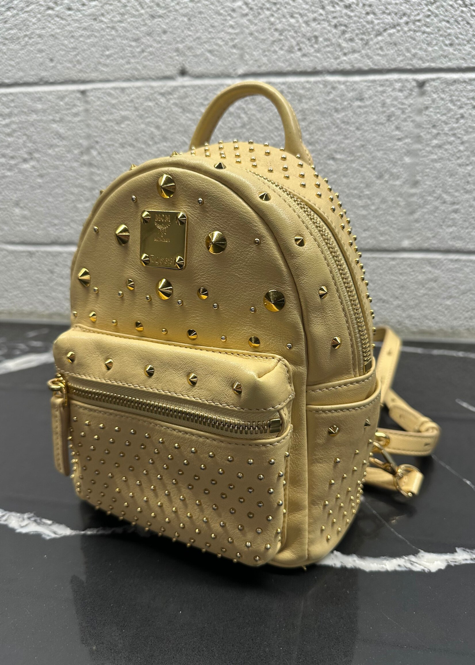 MCM Stud Mini Backpack
