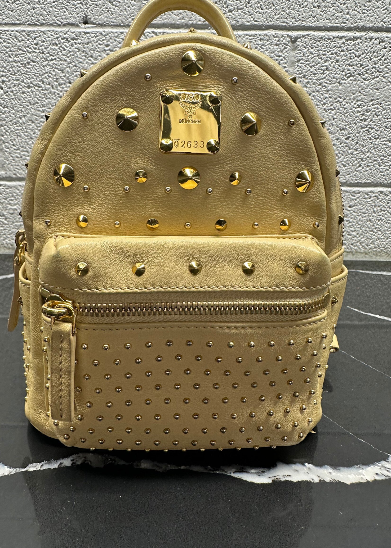 MCM Stud Mini Backpack