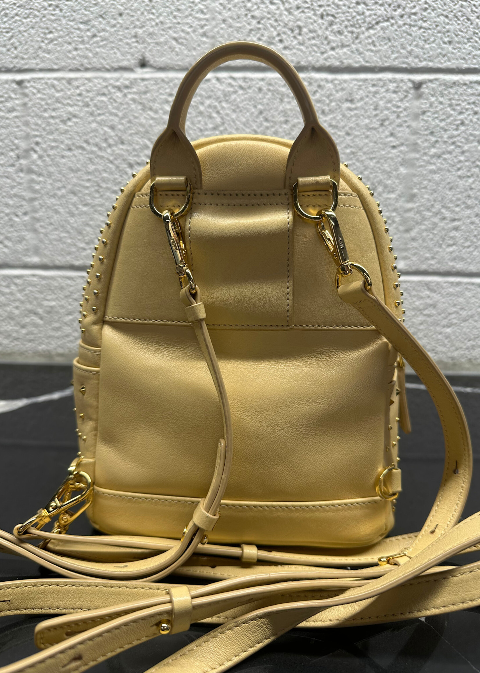 MCM Stud Mini Backpack