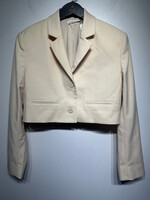 NWT OAK + FORT BEIGE CROPPED BLAZER S