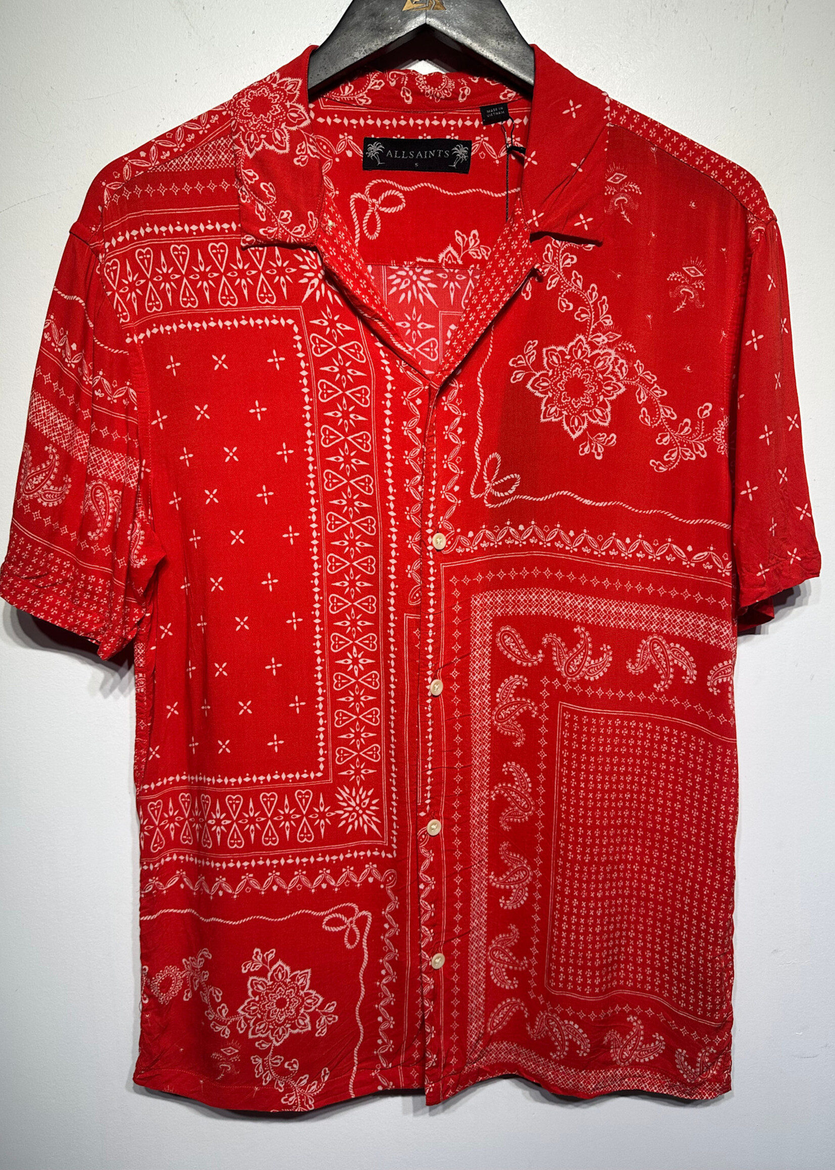 Allsaints Red Bandana Print BU S