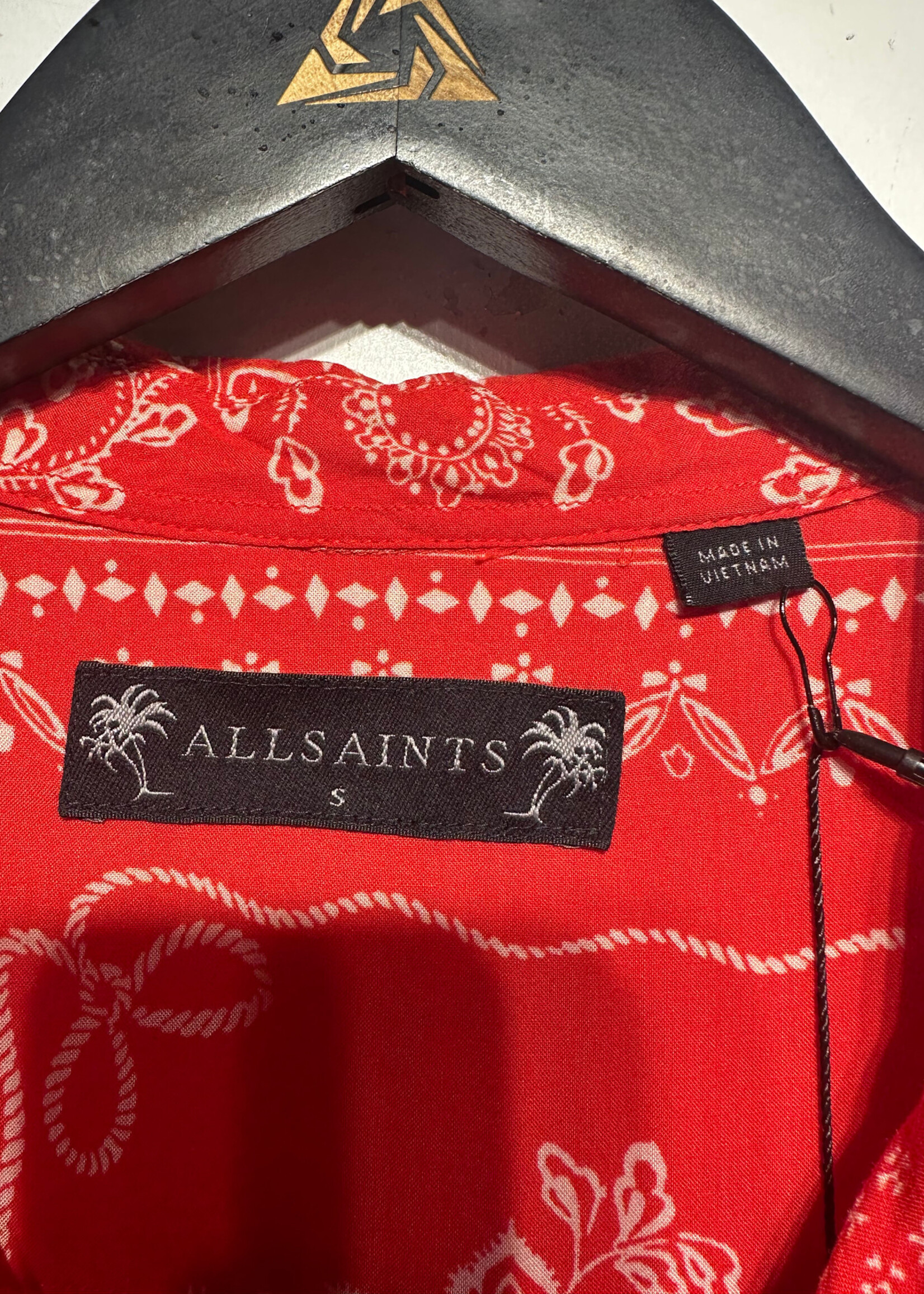 Allsaints Red Bandana Print BU S