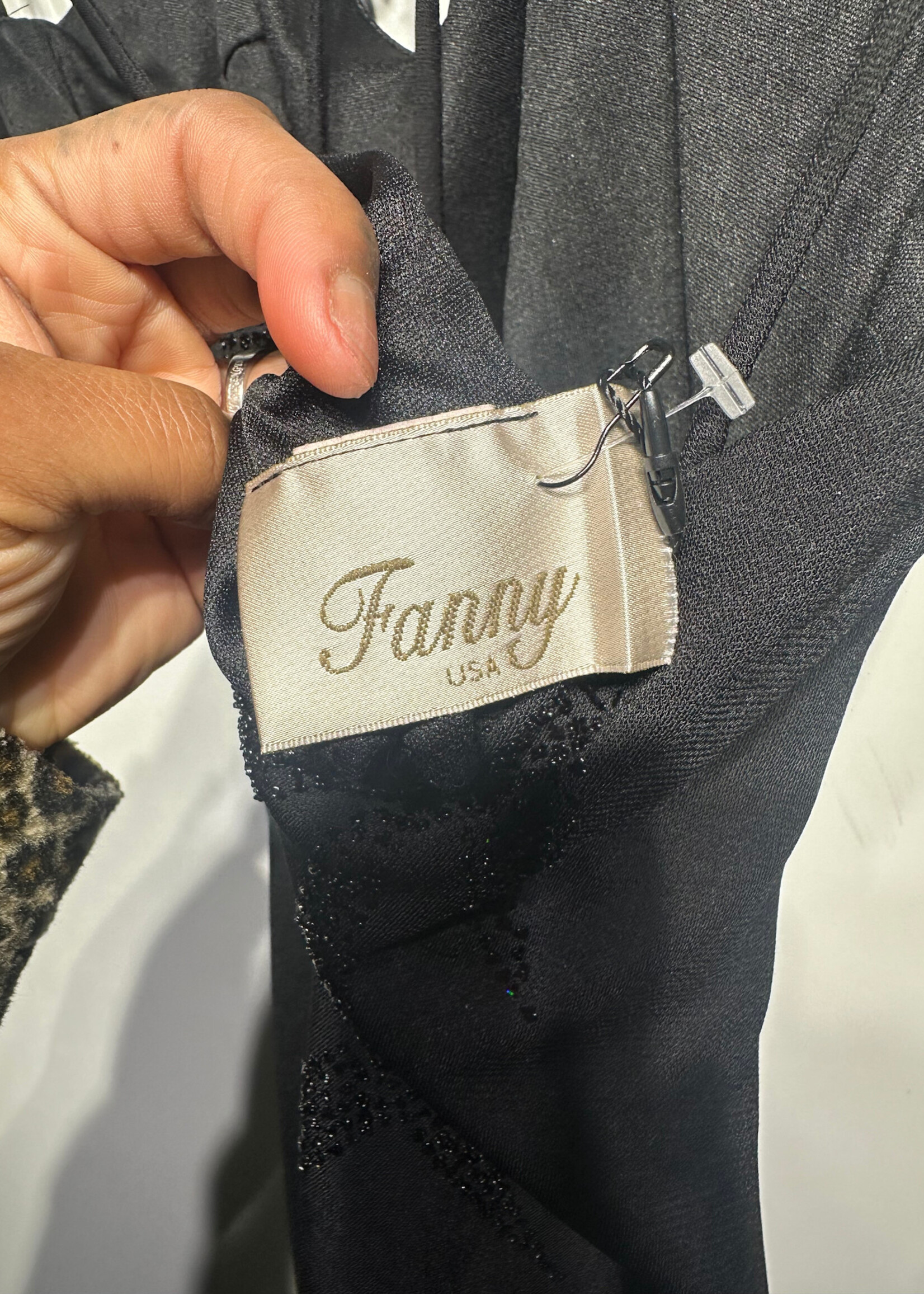 Fanny Black Beaded Y2K Mini Dress M