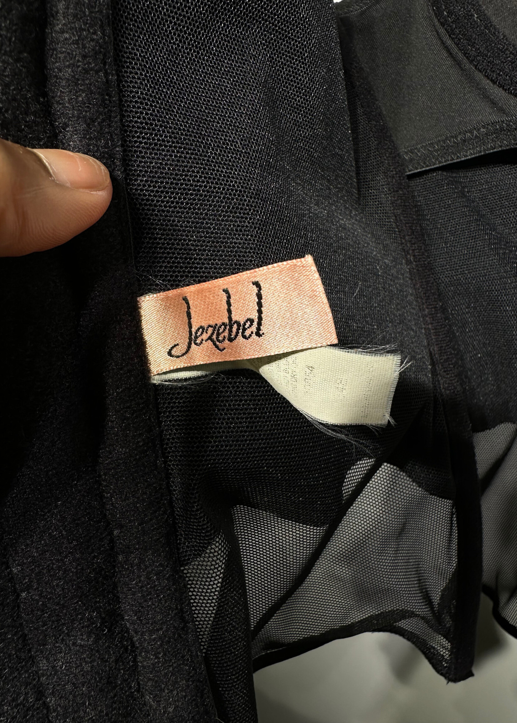 Jezebel Black Rose Print Corset Top 34B/S