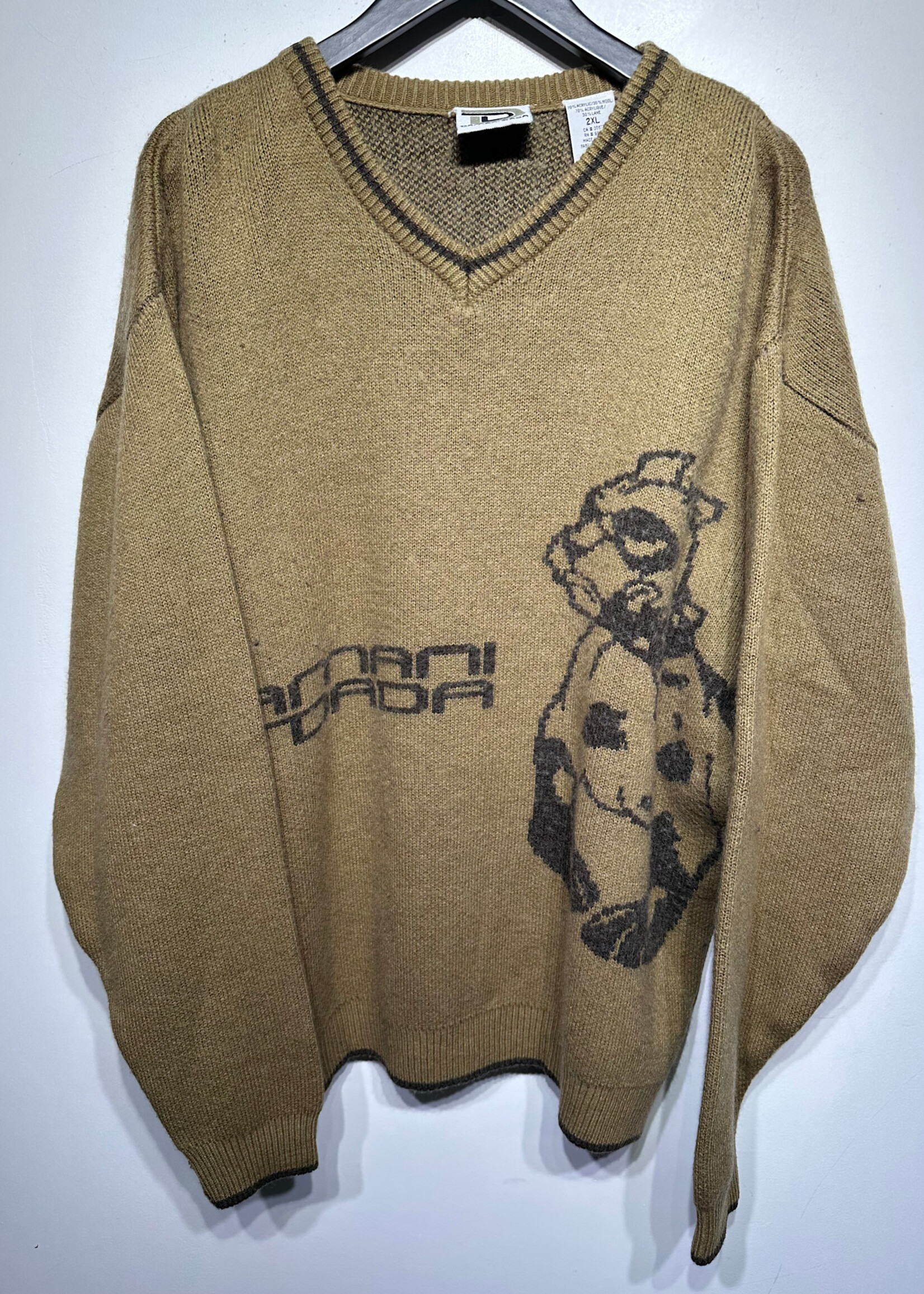 Damani Dada Tan Knit Sweater XXL
