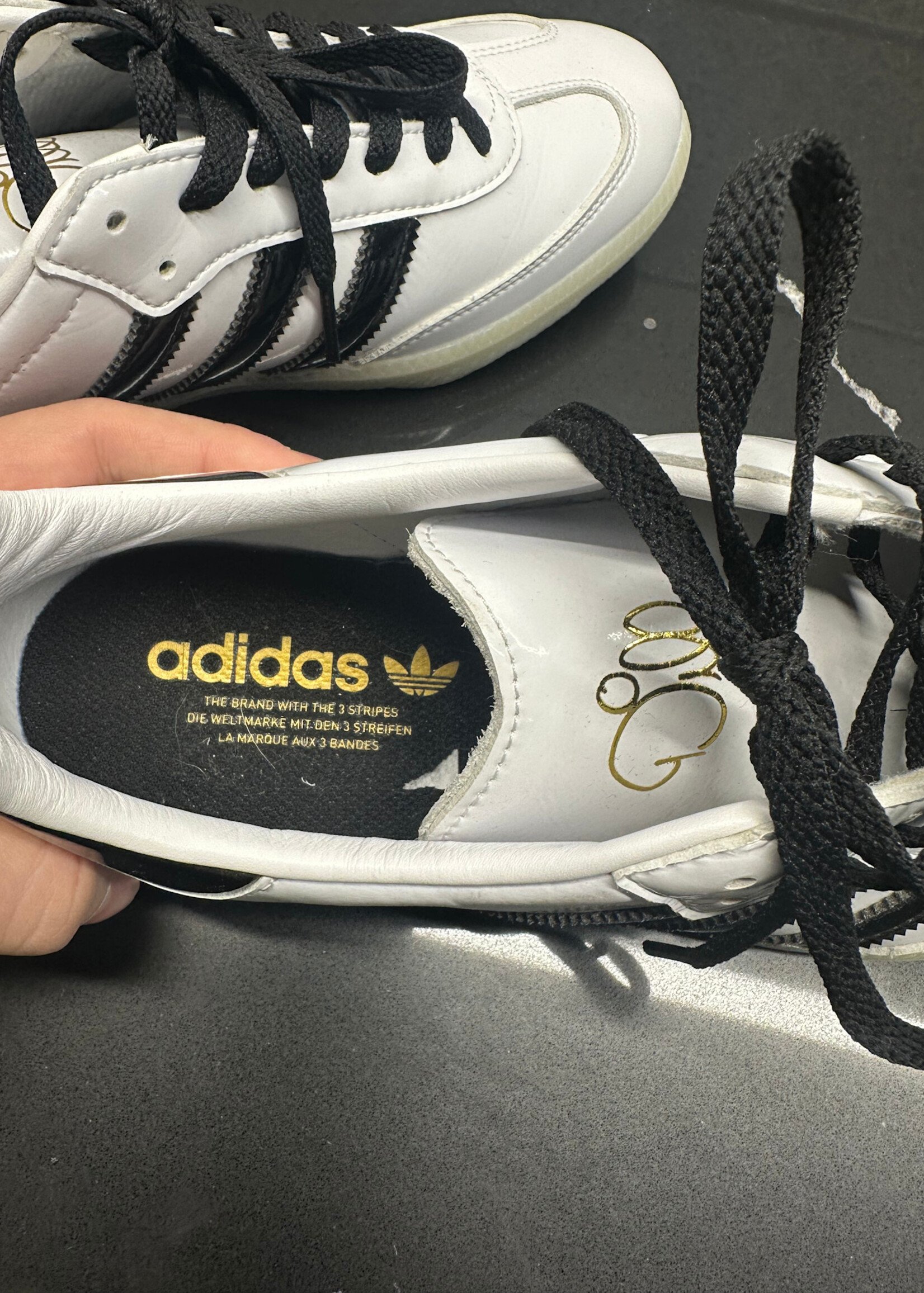 Jason Dill Adidas Samba Patent White Masc 10