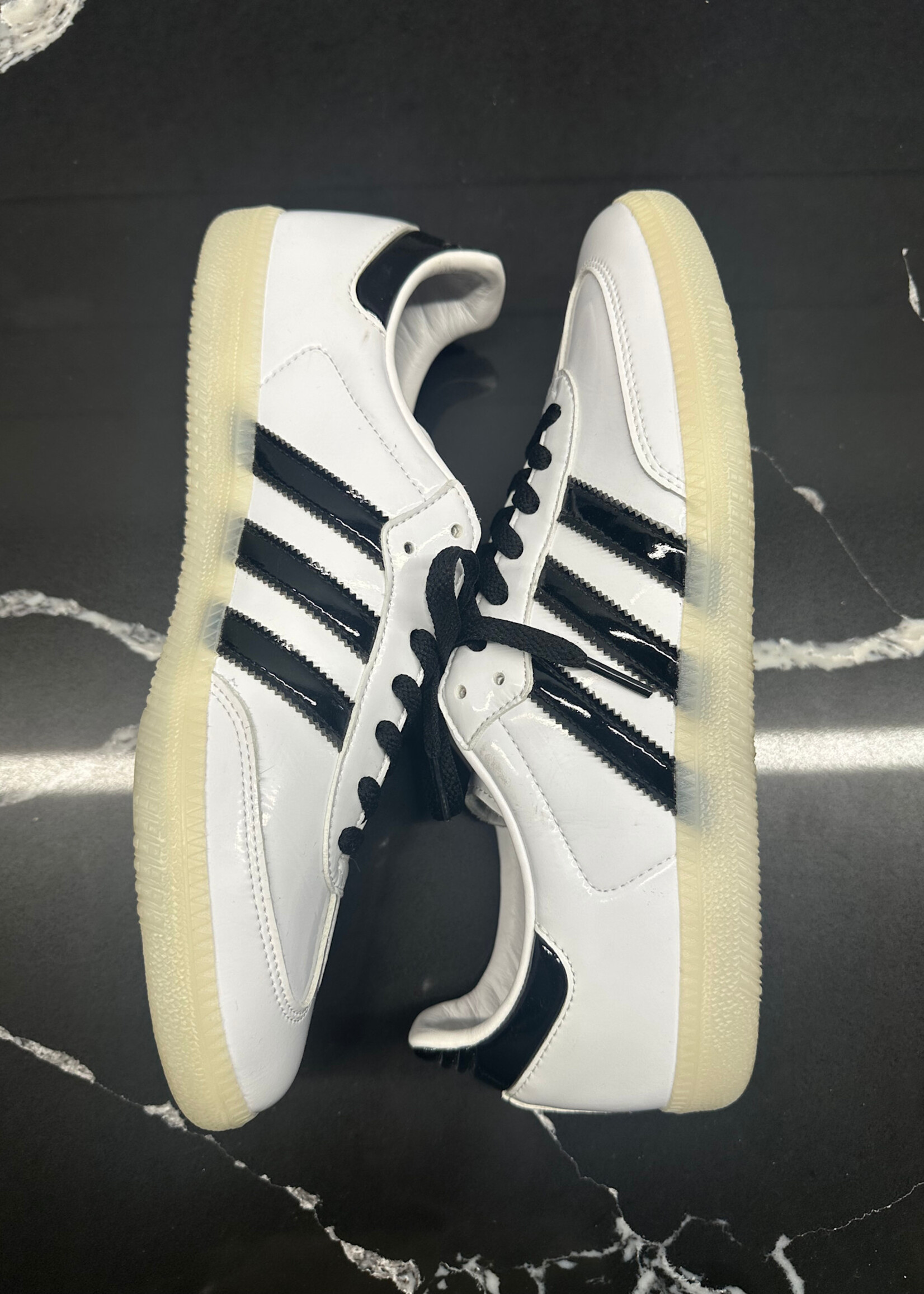 Jason Dill Adidas Samba Patent White Masc 10