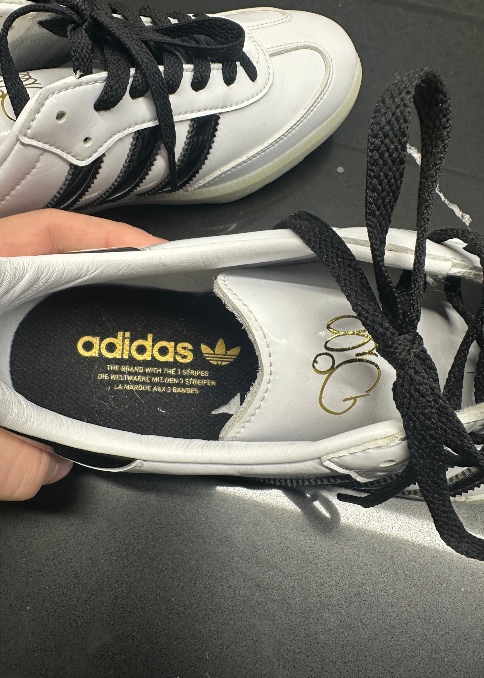 Jason Dill Adidas Samba Patent White Masc 10