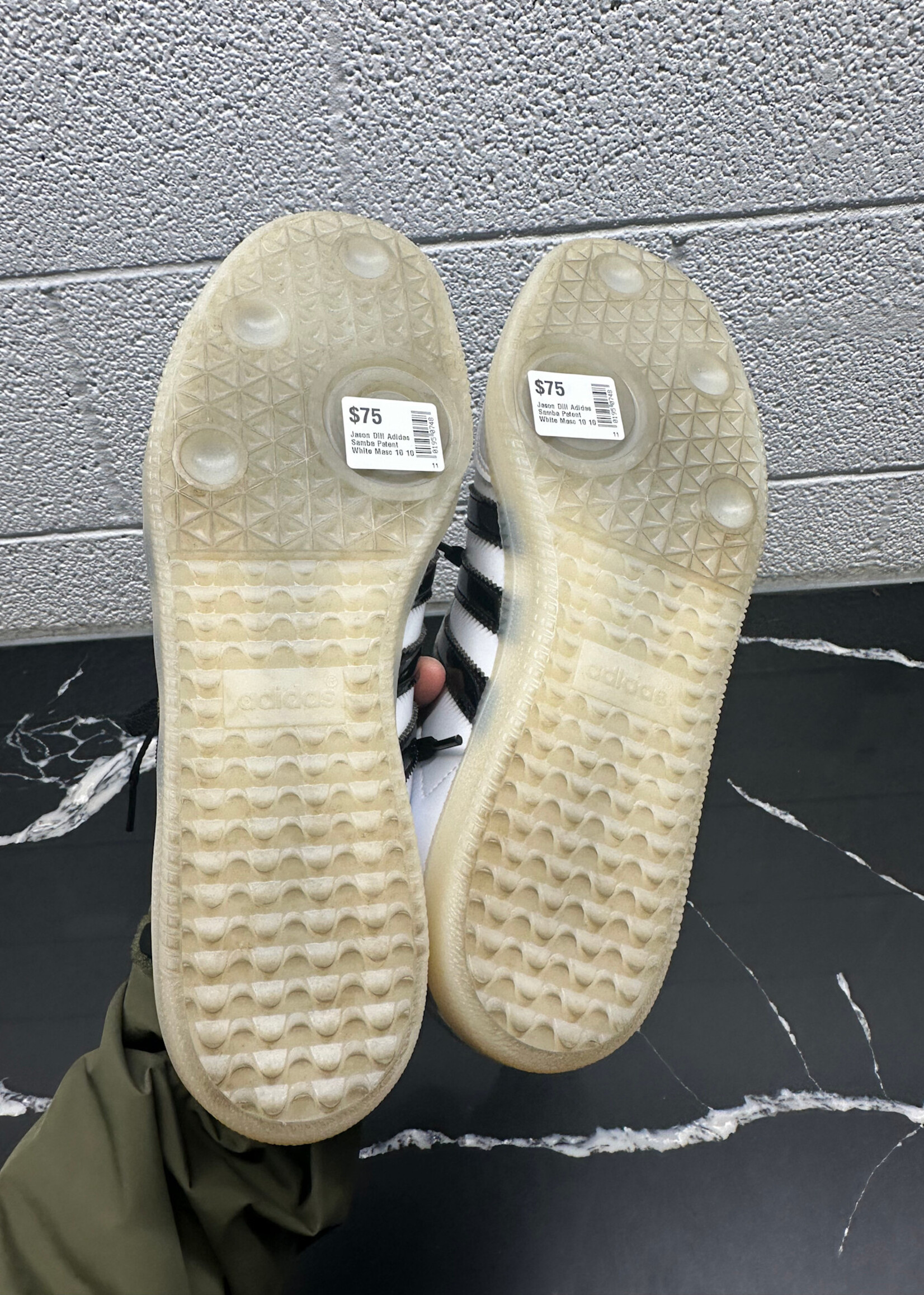 Jason Dill Adidas Samba Patent White Masc 10