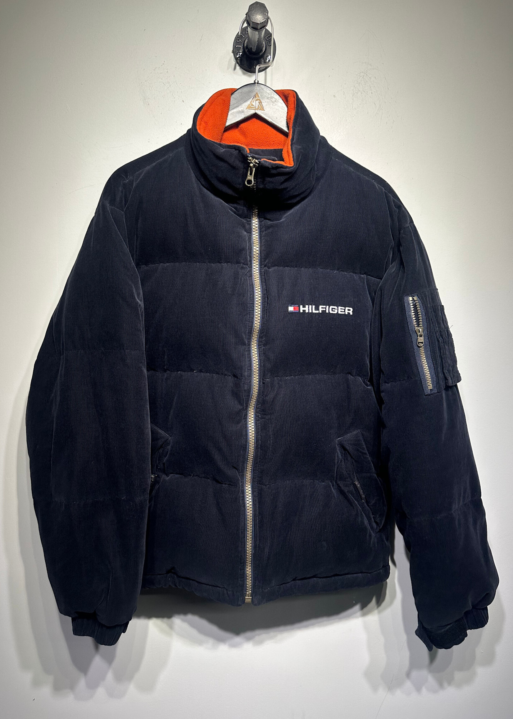 Vintage Tommy Navy Blue Puffer Jacket Masc S